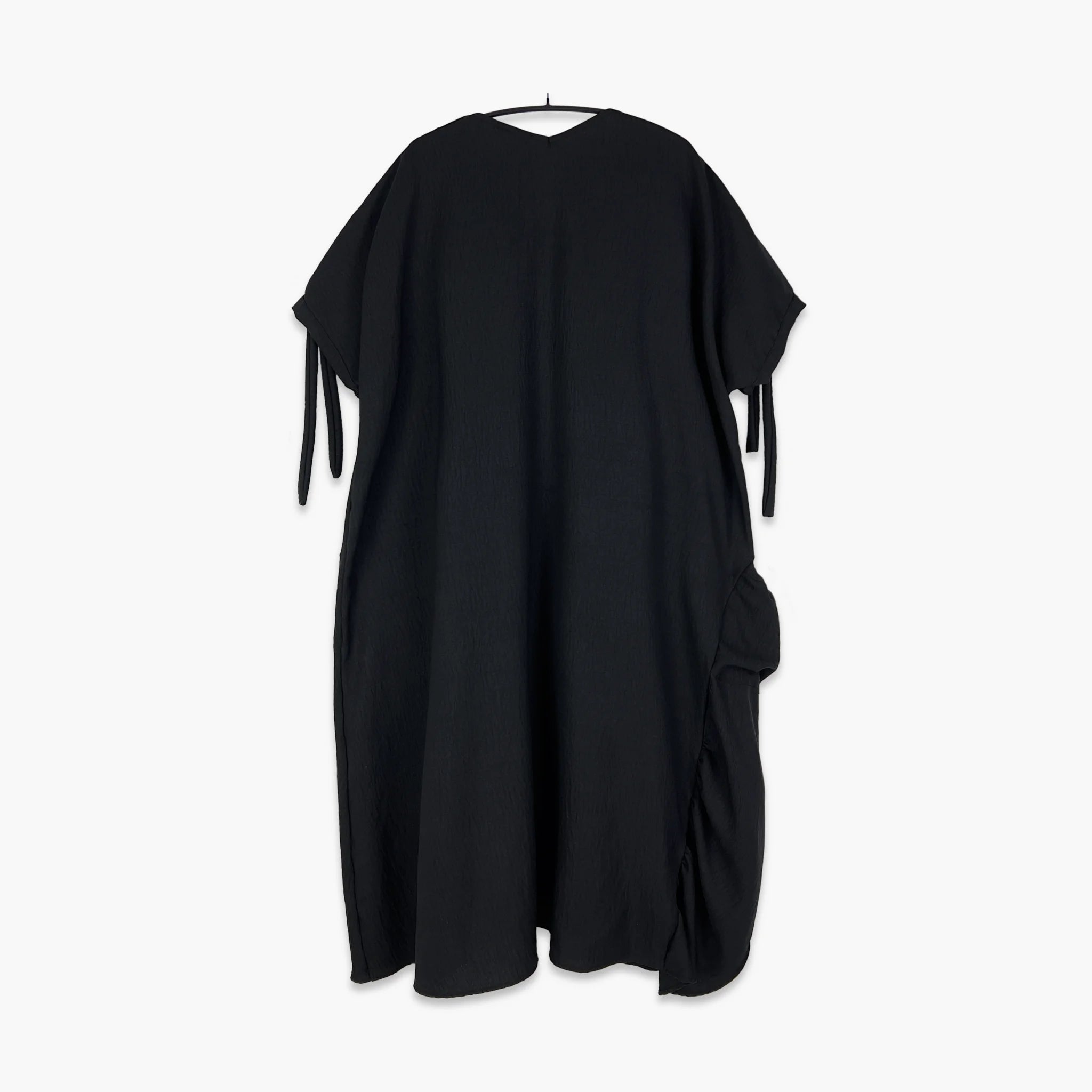  Ballonkleid von Darkwin aus Leinen, 53430, Schwarz, Schick, Modern, Bequem