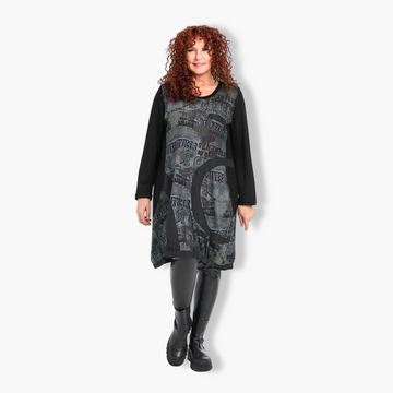  Ballonkleid von Do Your Best aus Viskose, D771, Schwarz, Schick, Modern, Bequem