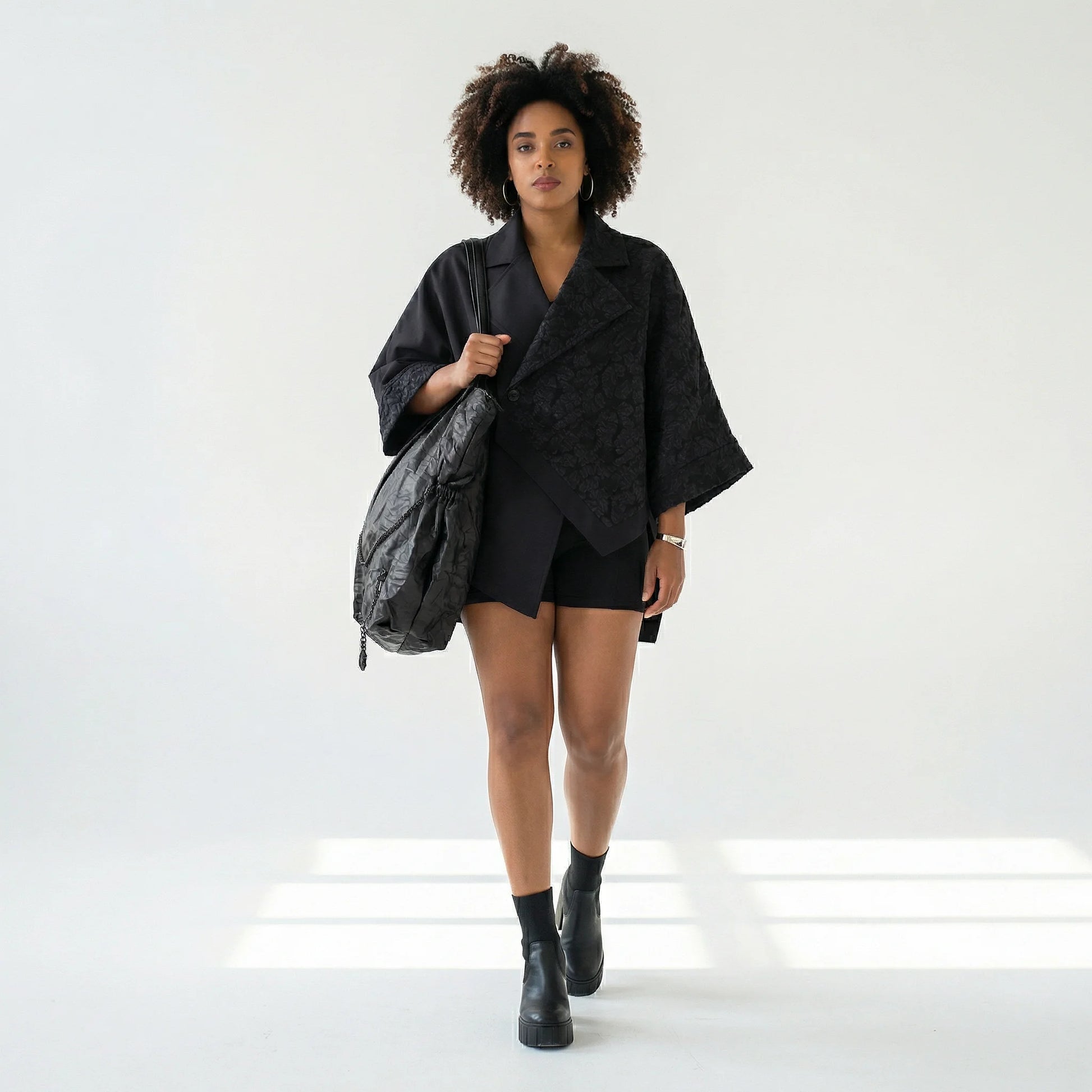  Designer Tasche von H4 Fashion aus Polyamid, 3078, Schwarz, Ausgefallen, Zeitlos, Schick