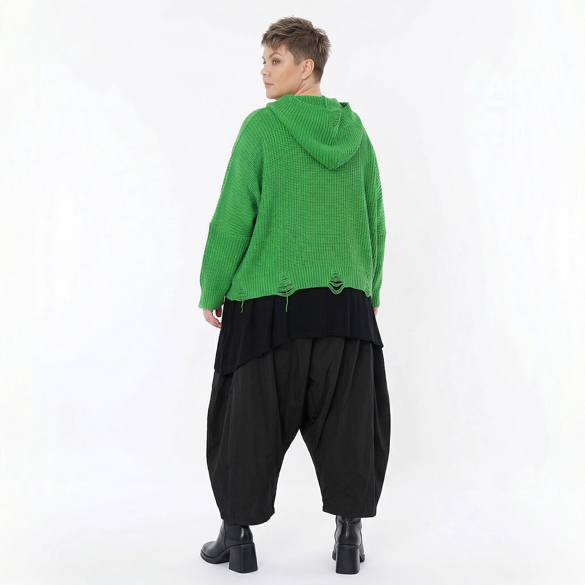 AKH Premium Bigshirt in kastiger Form, aus Baumwolle, P1032.2601, Apfelgrün, Ausgefallen