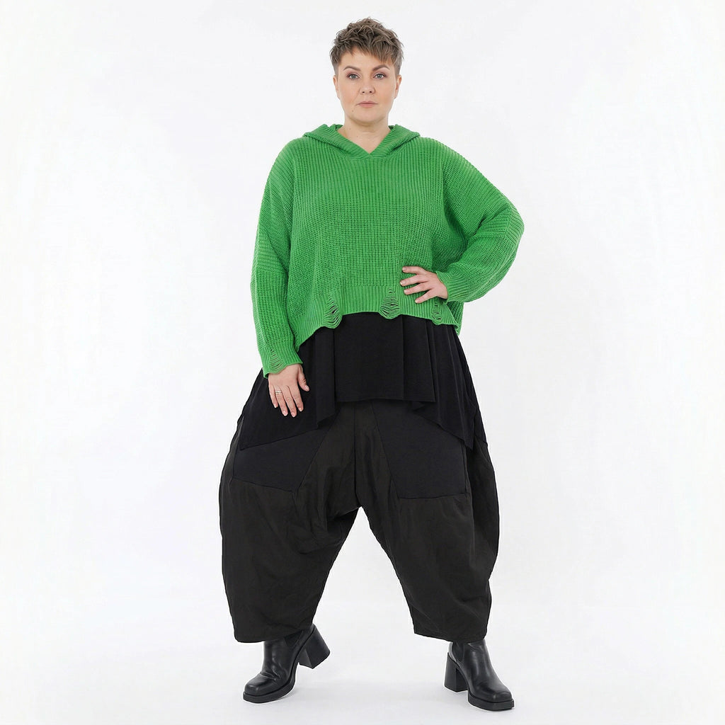 AKH Premium Bigshirt in kastiger Form, aus Baumwolle, P1032.2601, Apfelgrün, Ausgefallen