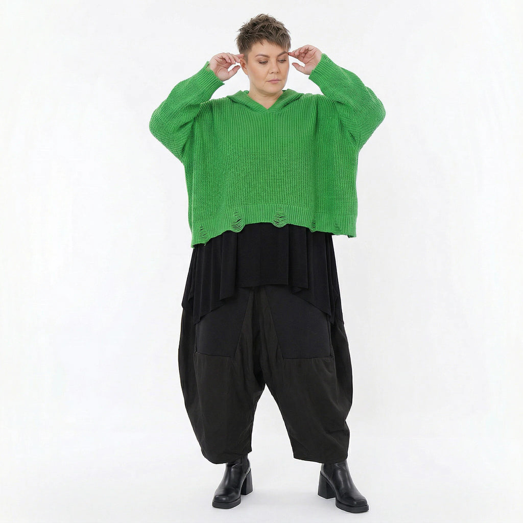 AKH Premium Bigshirt in kastiger Form, aus Baumwolle, P1032.2601, Apfelgrün, Ausgefallen