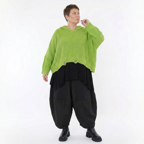 AKH Premium Bigshirt in kastiger Form, aus Baumwolle, P1032.2601, NeonGrün, Ausgefallen