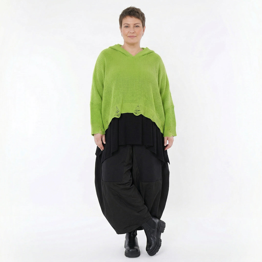 AKH Premium Bigshirt in kastiger Form, aus Baumwolle, P1032.2601, NeonGrün, Ausgefallen