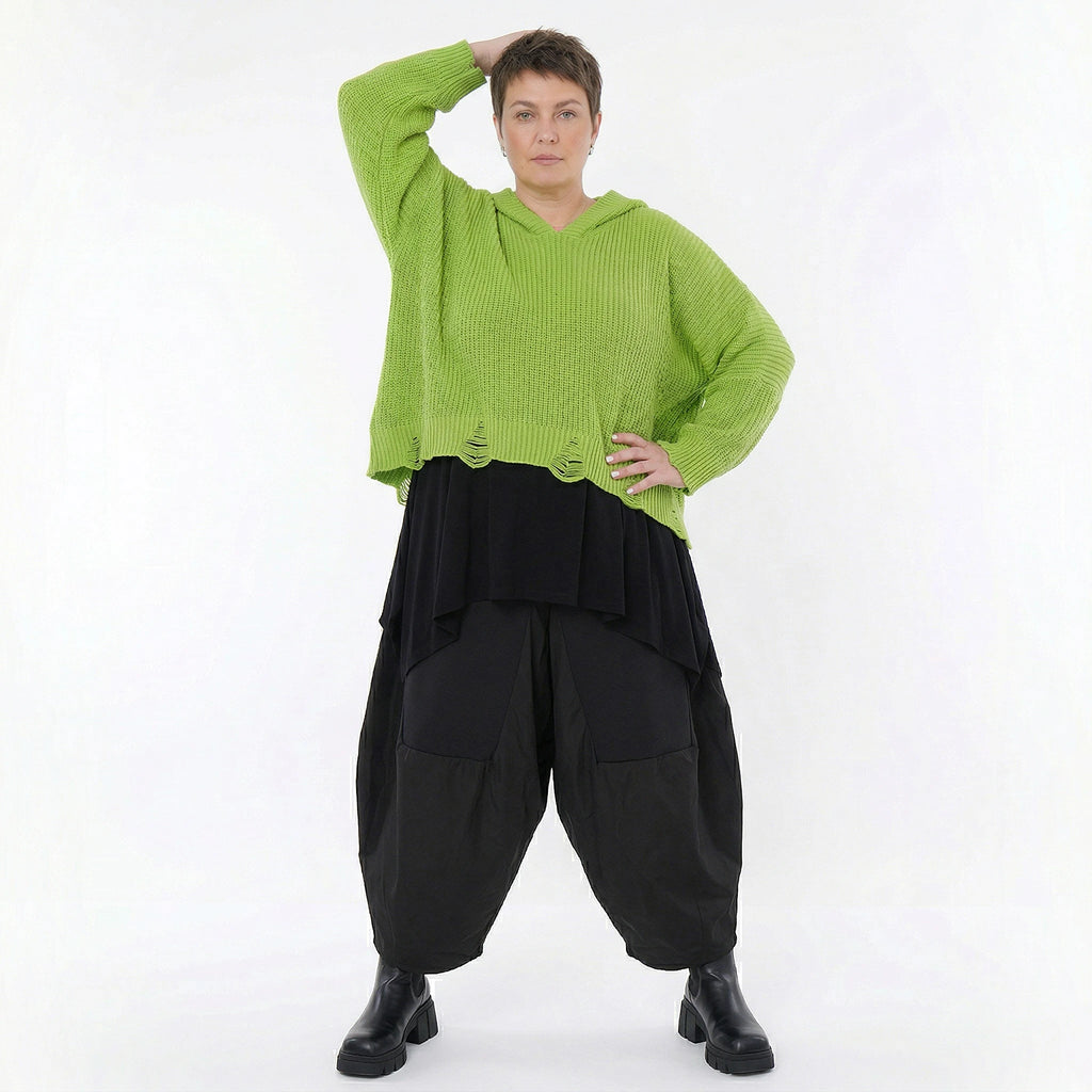 AKH Premium Bigshirt in kastiger Form, aus Baumwolle, P1032.2601, NeonGrün, Ausgefallen