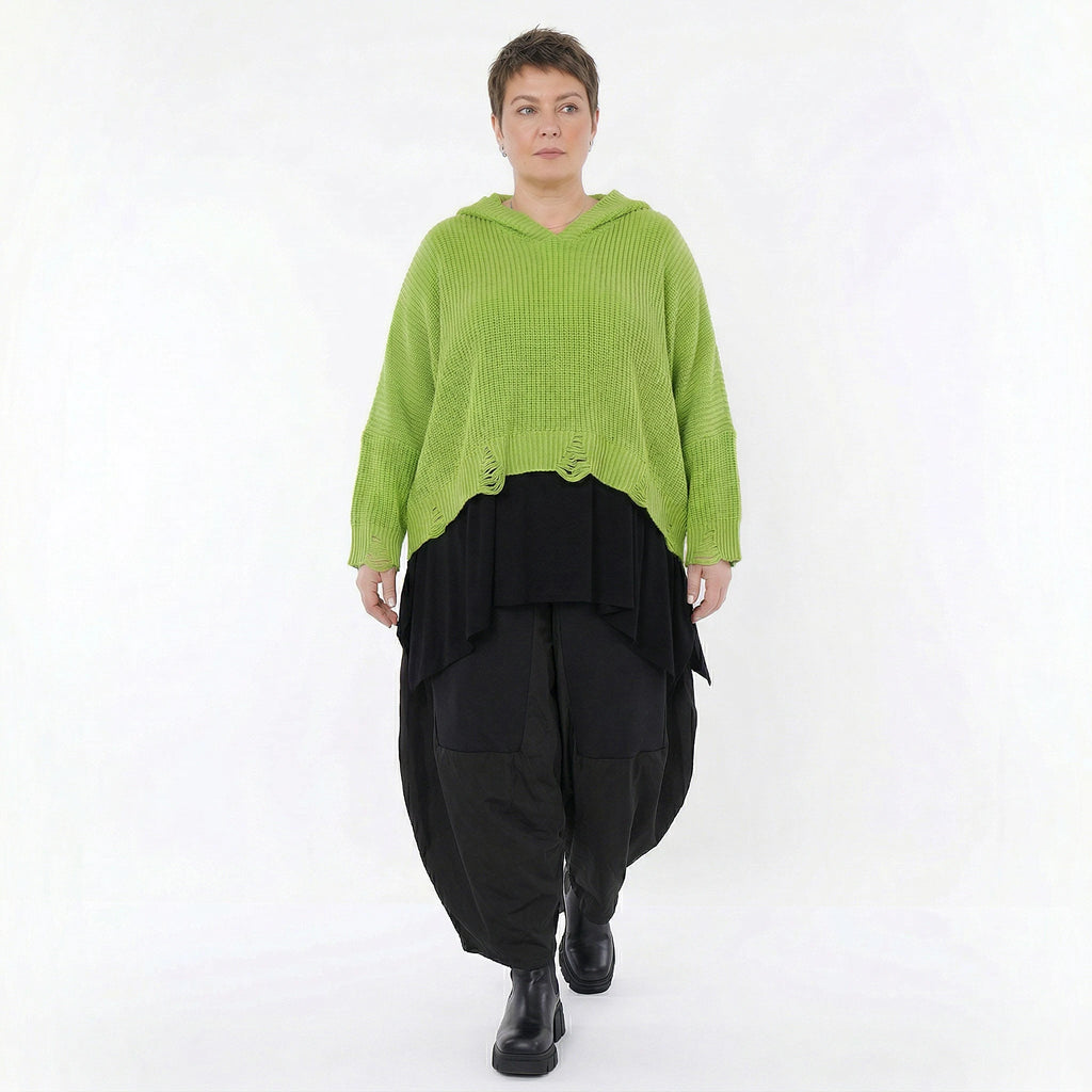 AKH Premium Bigshirt in kastiger Form, aus Baumwolle, P1032.2601, NeonGrün, Ausgefallen