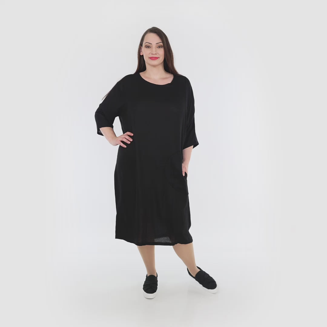 Ballonkleid von AKH Fashion aus Viskose, 1269.06943, Schwarz, Schick, Modern, Bequem