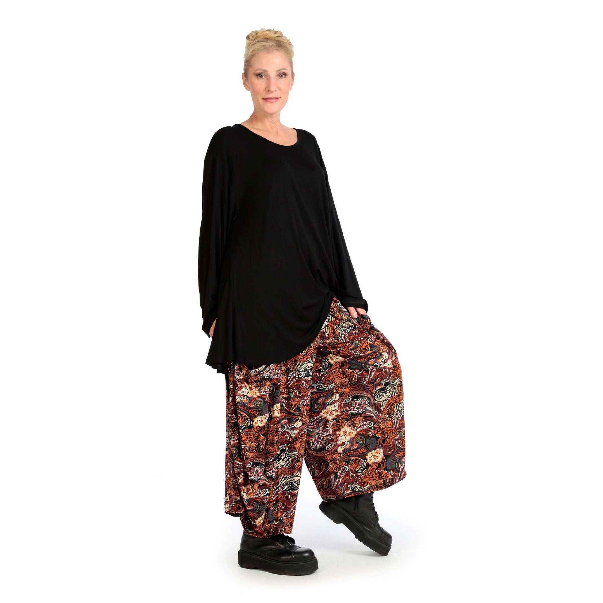  Ballonhose von AKH Fashion aus Viskose, 1122.08069, Rost, Paisley, Schick, Modern, Bequem