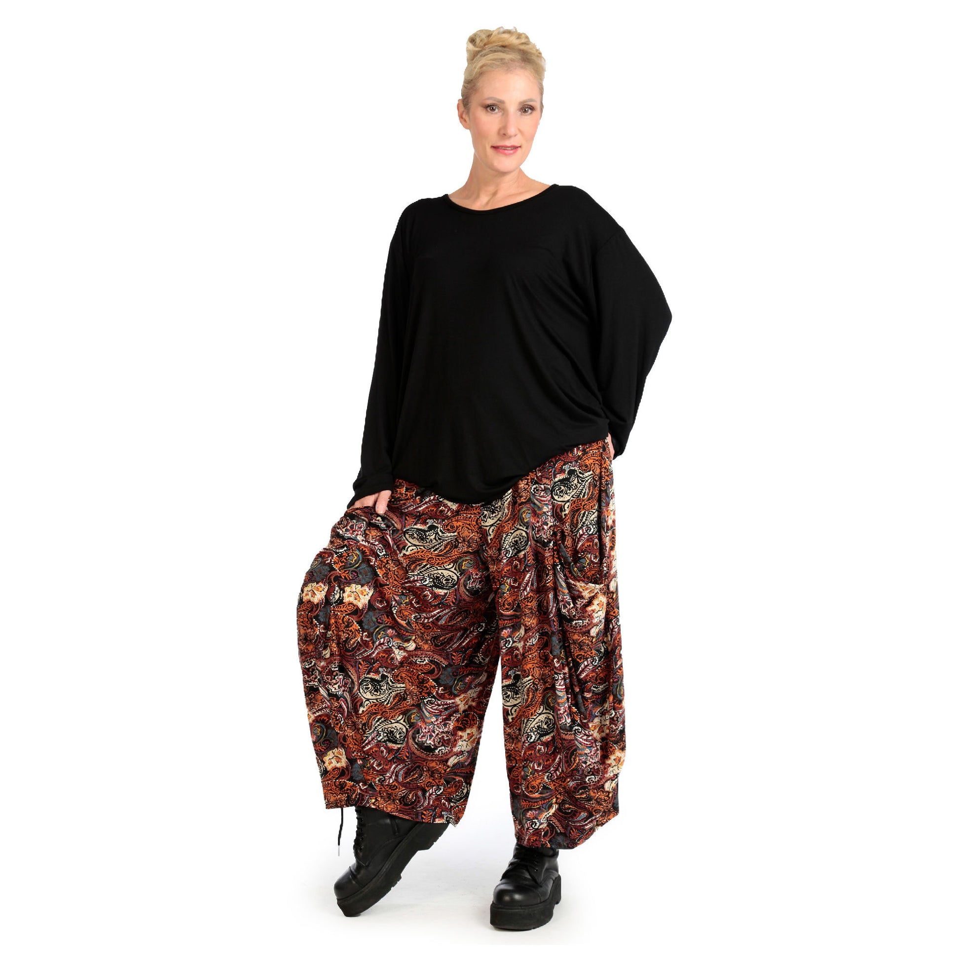  Ballonhose von AKH Fashion aus Viskose, 1122.08069, Rost, Paisley, Schick, Modern, Bequem