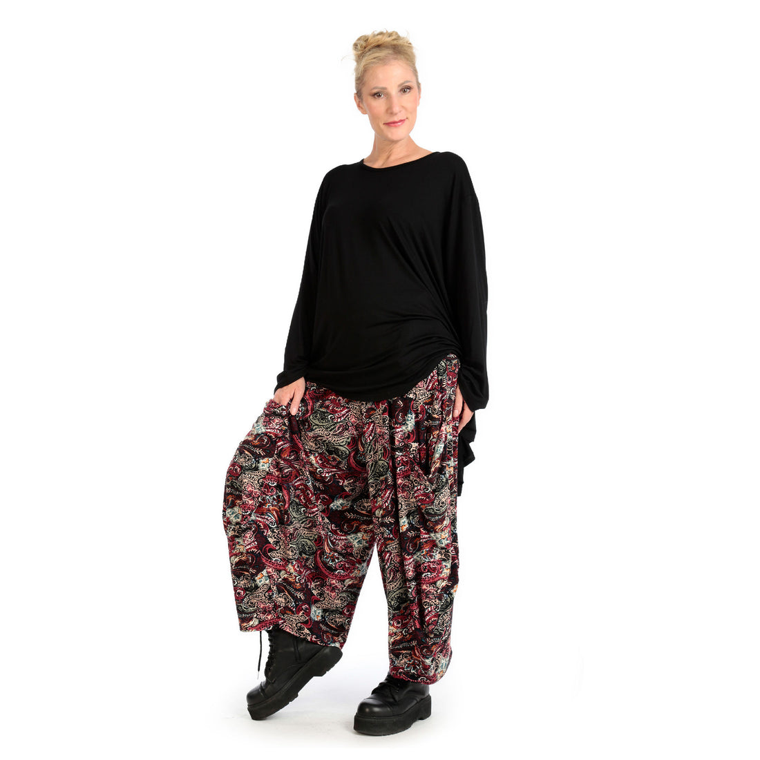  Ballonhose von AKH Fashion aus Viskose, 1122.08069, Rot, Paisley, Schick, Modern, Bequem