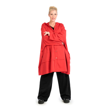  Jacke von AKH Fashion aus Viskose in kastiger Form, 1141.06857, Rot, Unifarben, Schick