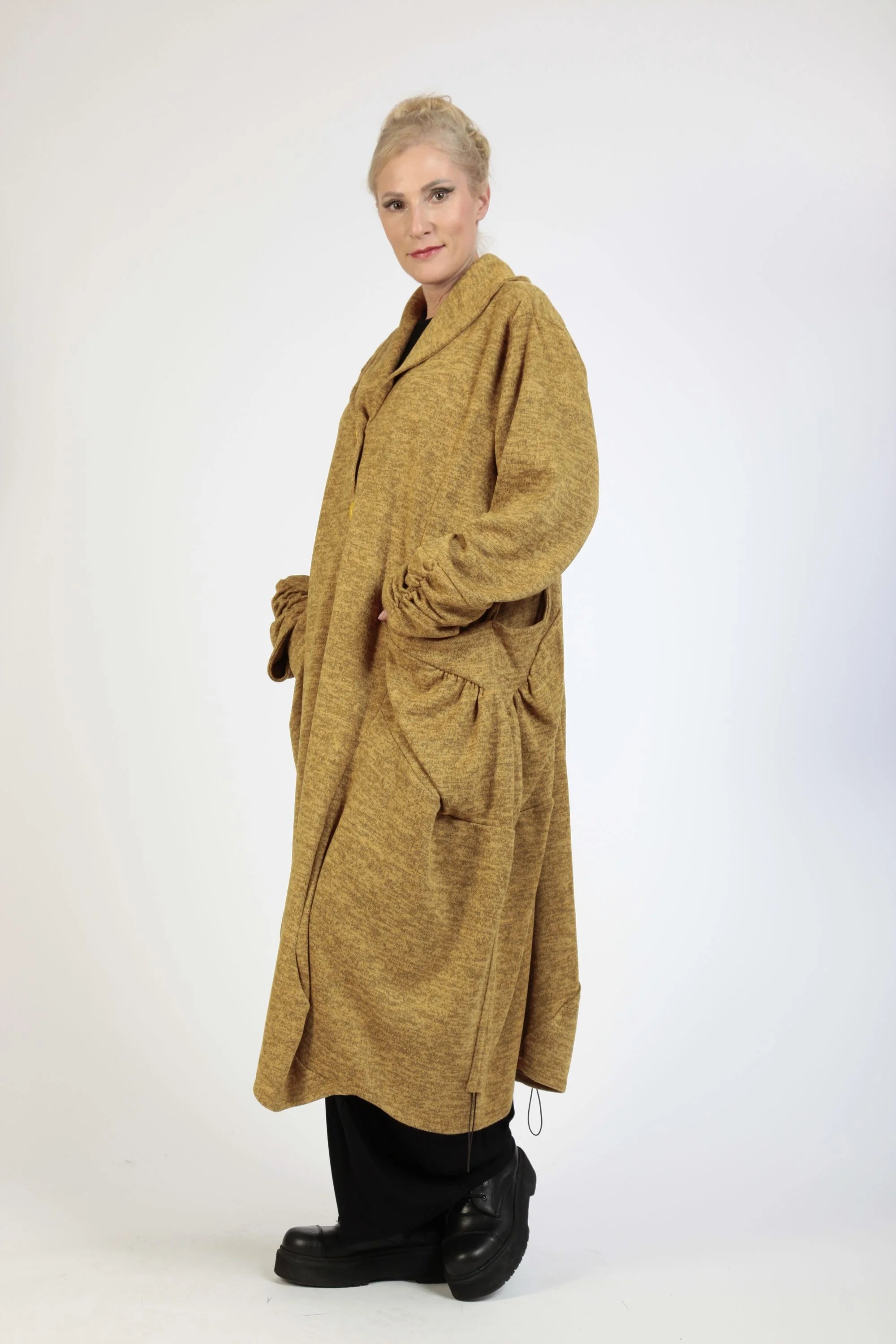  Ballonmantel von AKH Fashion aus Polyester, 1179.06583, Senf, Meliert, Schick, Modern