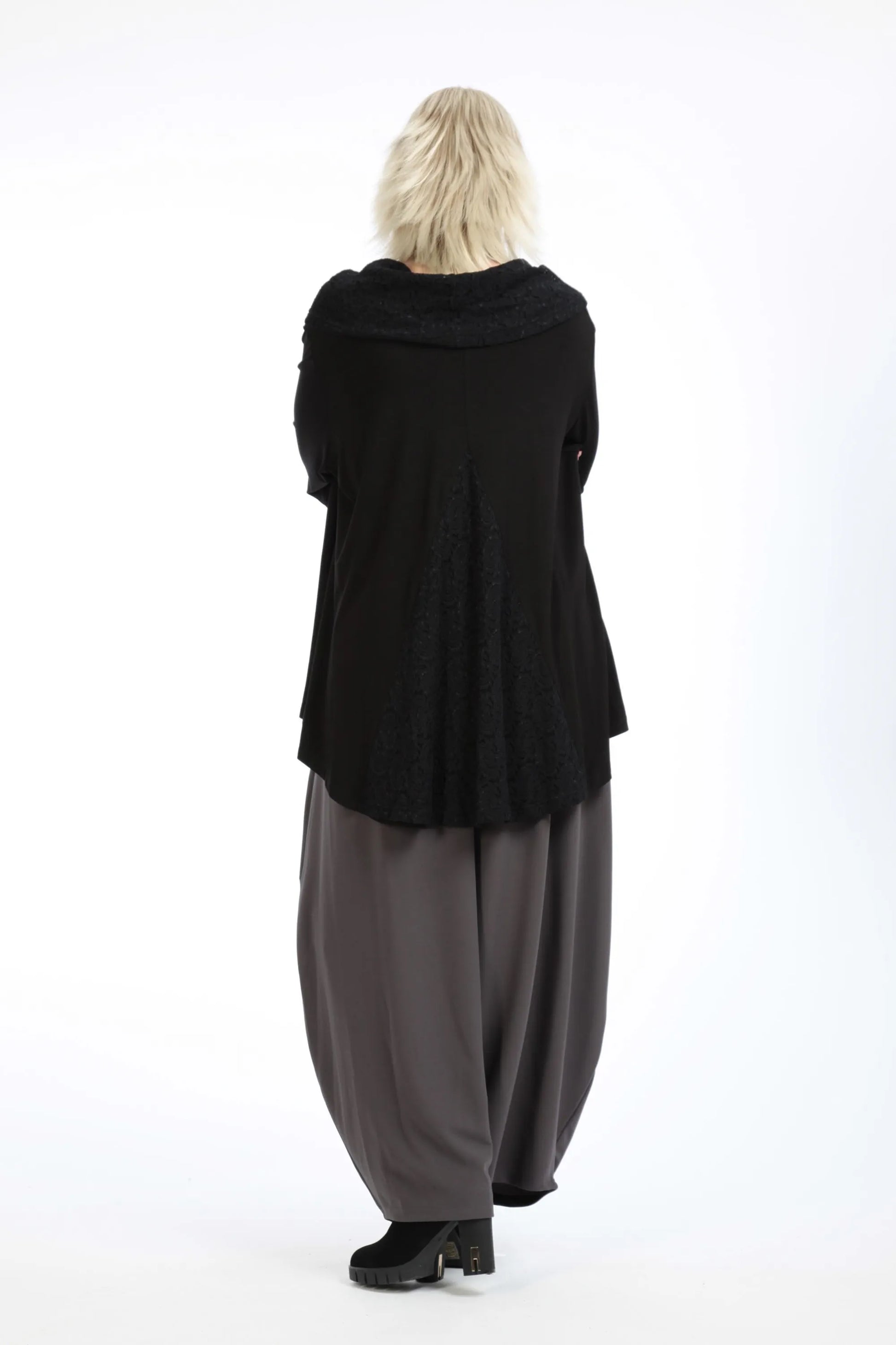  A-Form Shirt von AKH Fashion aus Viskose, 1195.01950, Schwarz, Unifarben, Schick, Modern