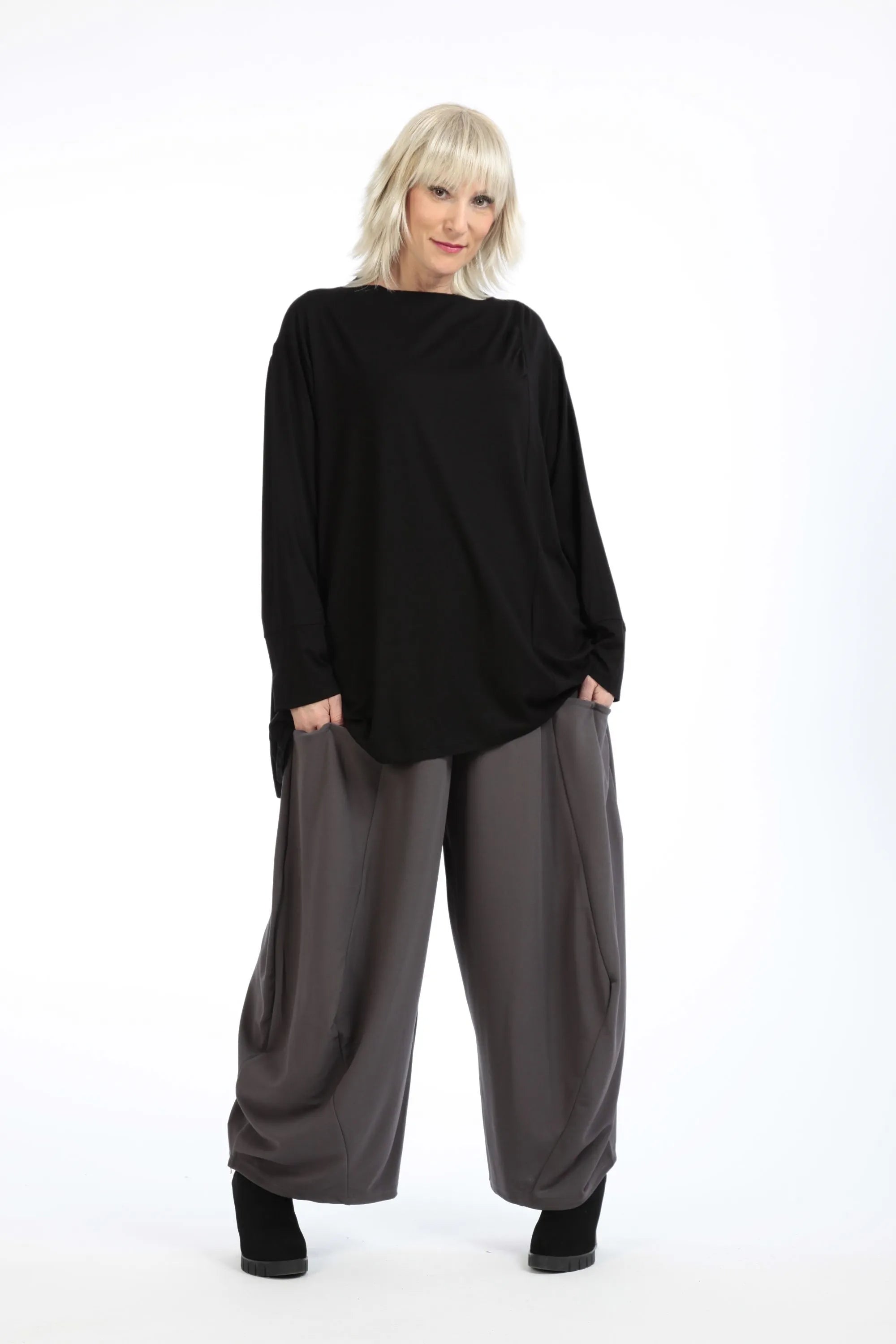  A-Form Shirt von AKH Fashion aus Viskose, 1195.02137, Schwarz, Schick, Modern, Bequem