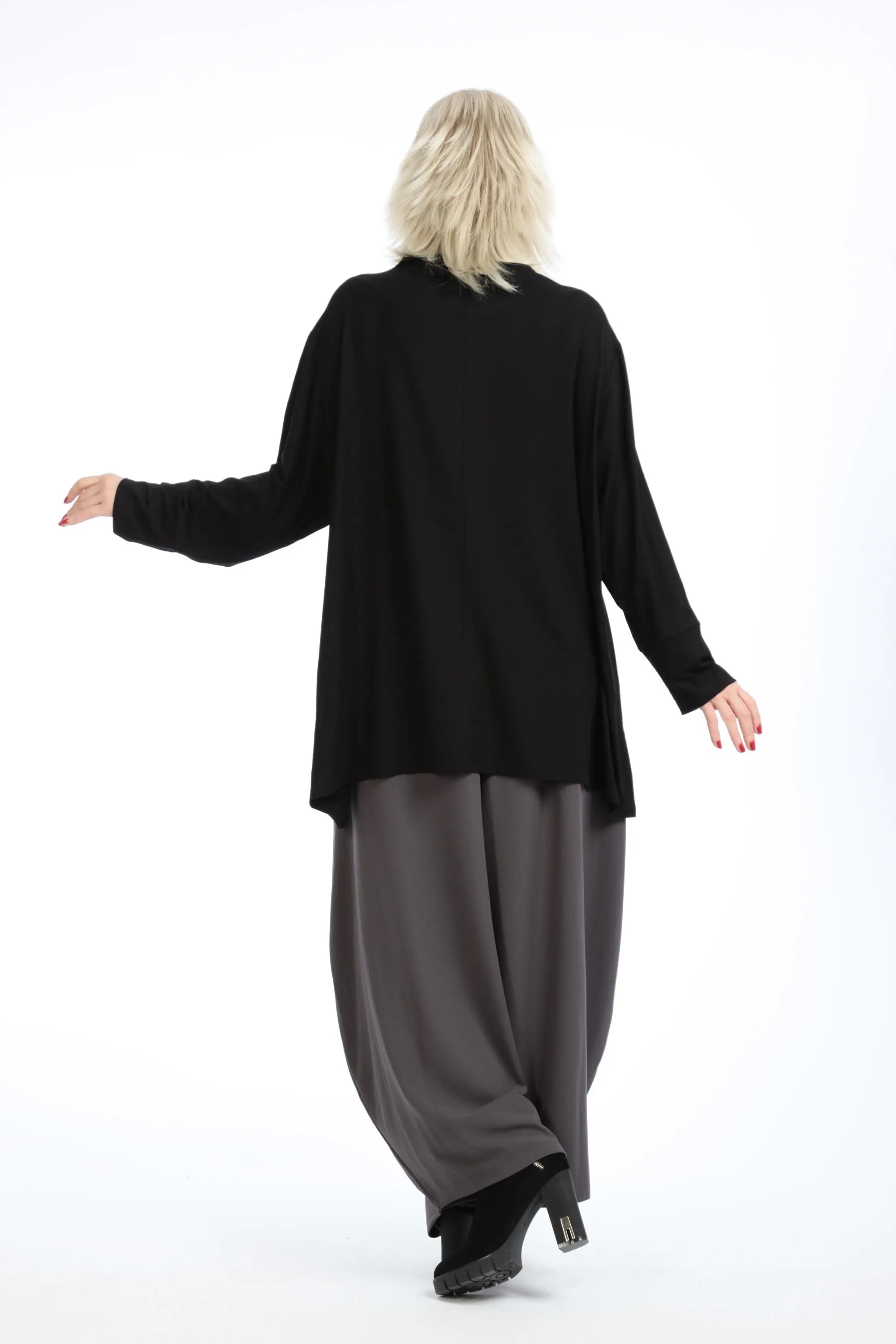 A-Form Shirt von AKH Fashion aus Viskose, 1195.02137, Schwarz, Schick, Modern, Bequem