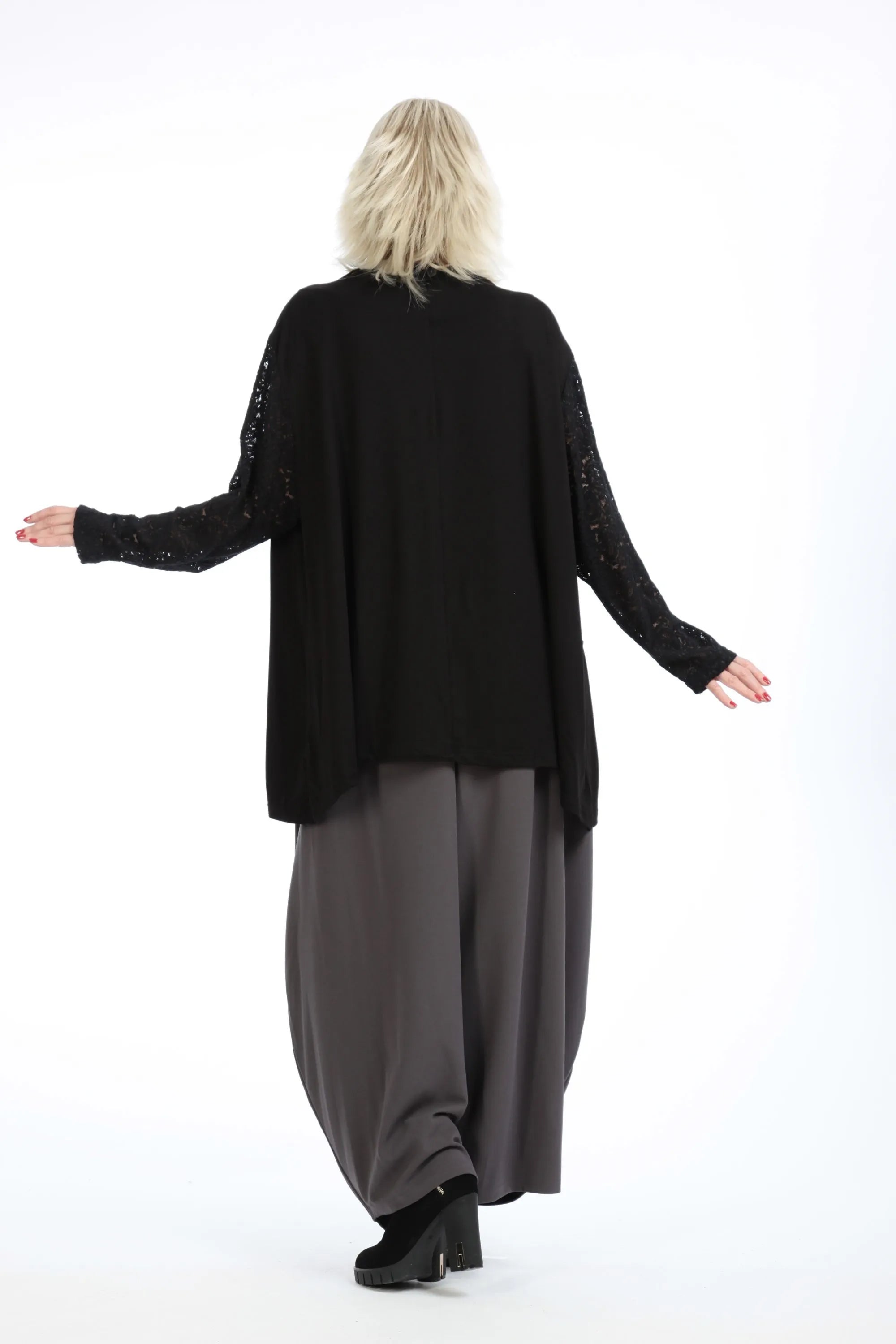  A-Form Bigshirt von AKH Fashion aus Viskose, 1195.02337, Schwarz, Schick, Modern, Bequem