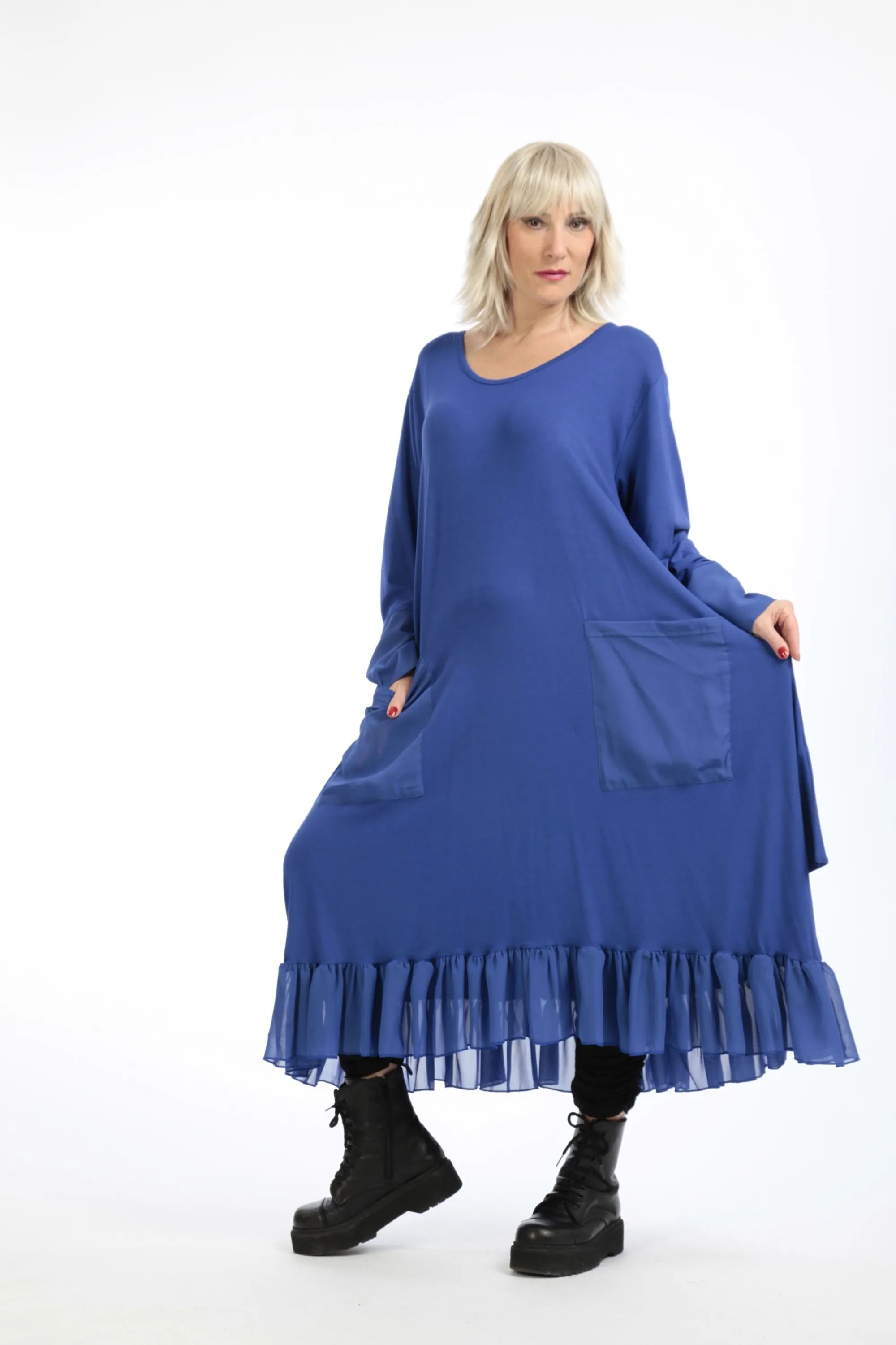  A-Form Kleid von AKH Fashion aus Viskose, 1197.05909, Blau, Schick, Modern, Bequem