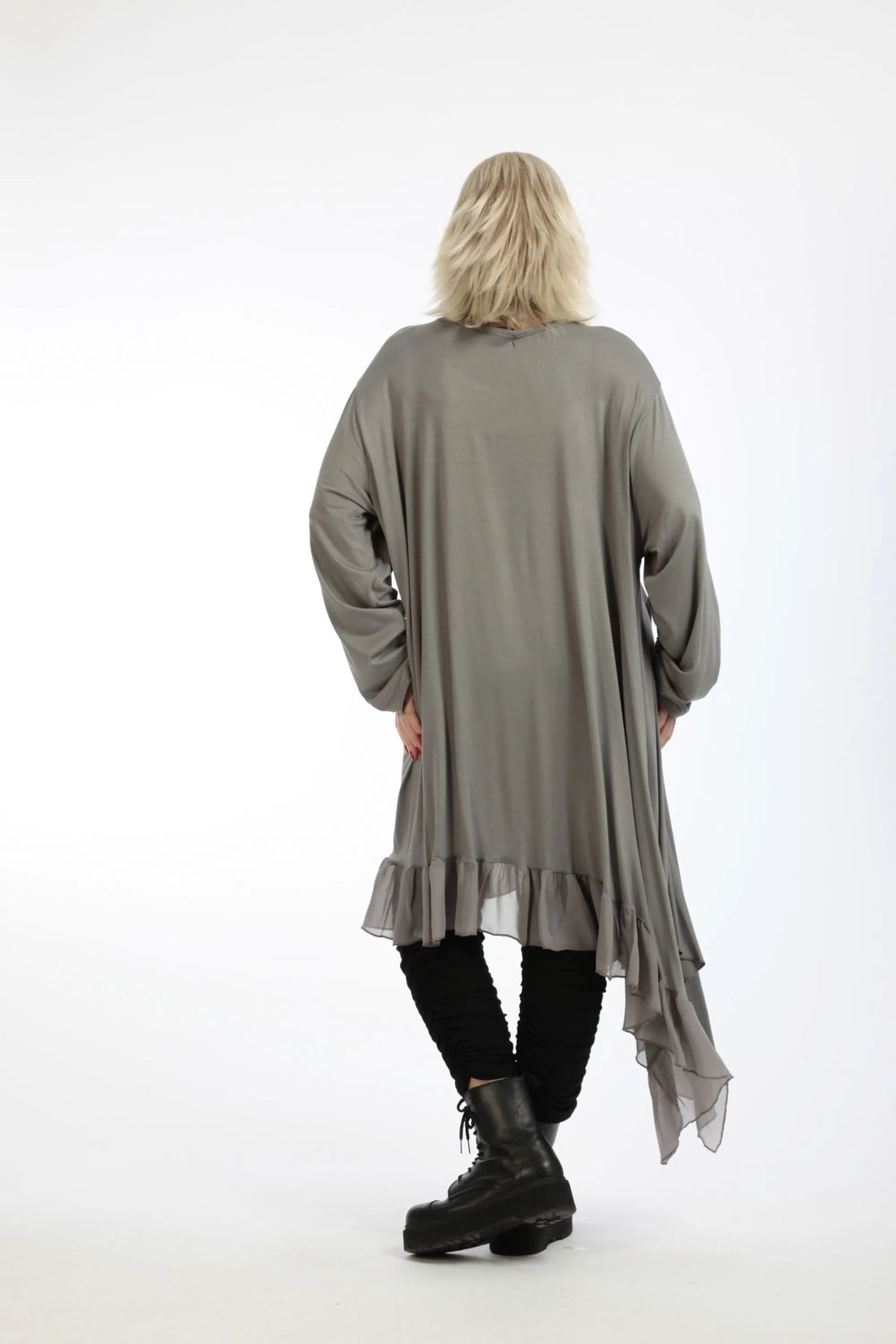  Kleid von AKH Fashion aus Viskose in asymmetrischer Form, 1197.06875, Grau, Ausgefallen