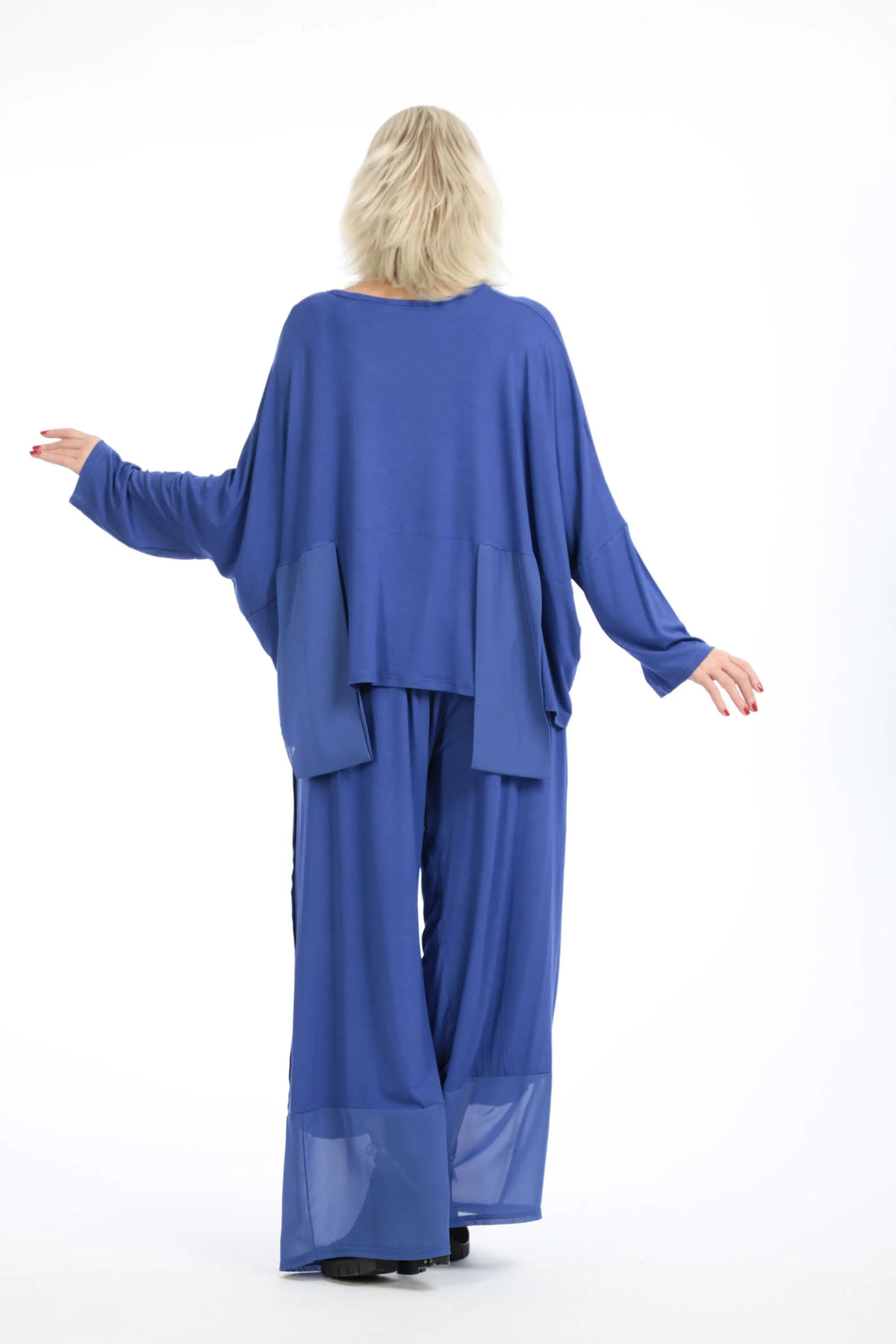  Bigshirt von AKH Fashion aus Viskose in kastiger Form, 1197.06876, Blau, Unifarben, Schick