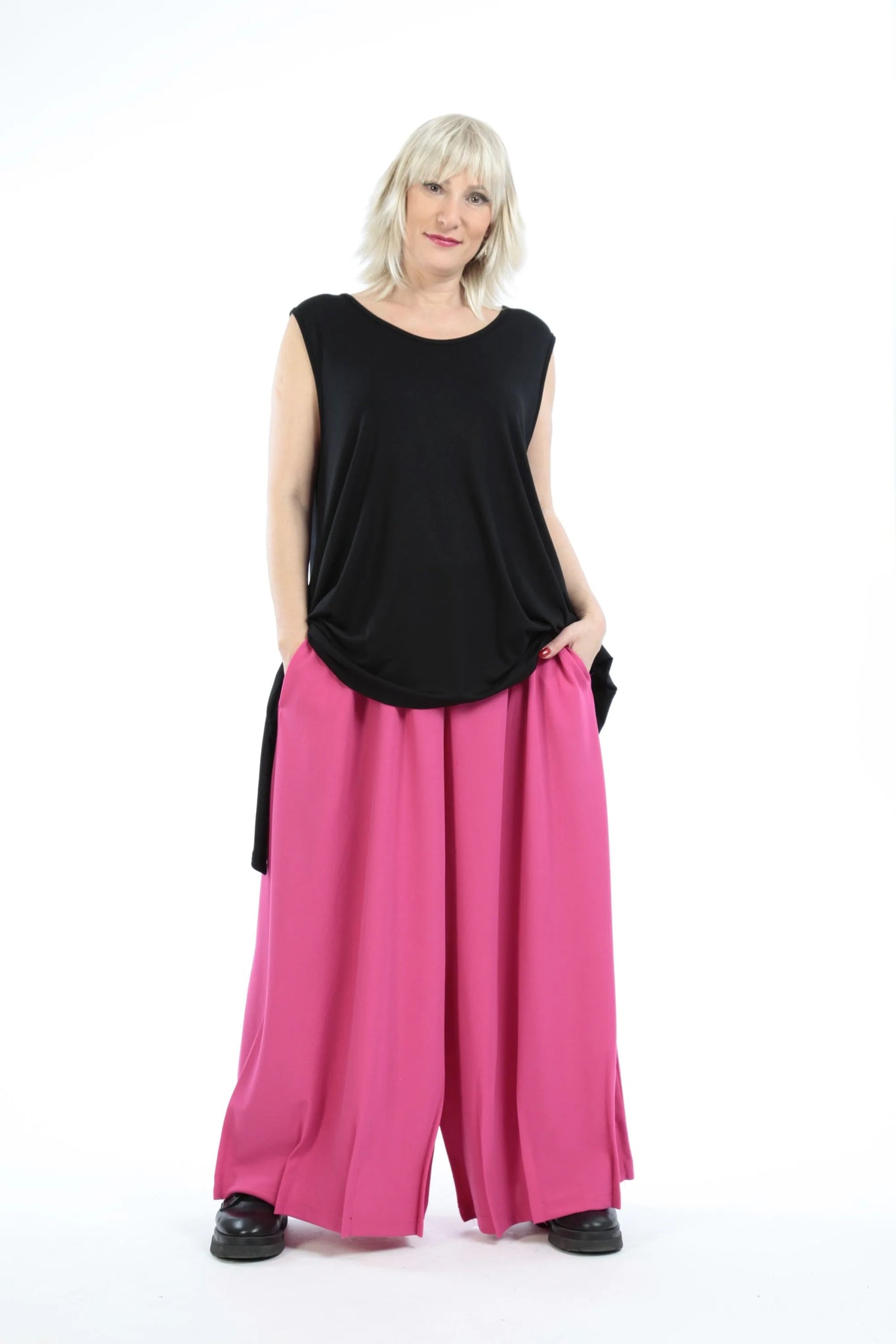  Ballonhose von AKH Fashion aus Materialmix, 1202.06860, Fuchsia, Unifarben, Ausgefallen