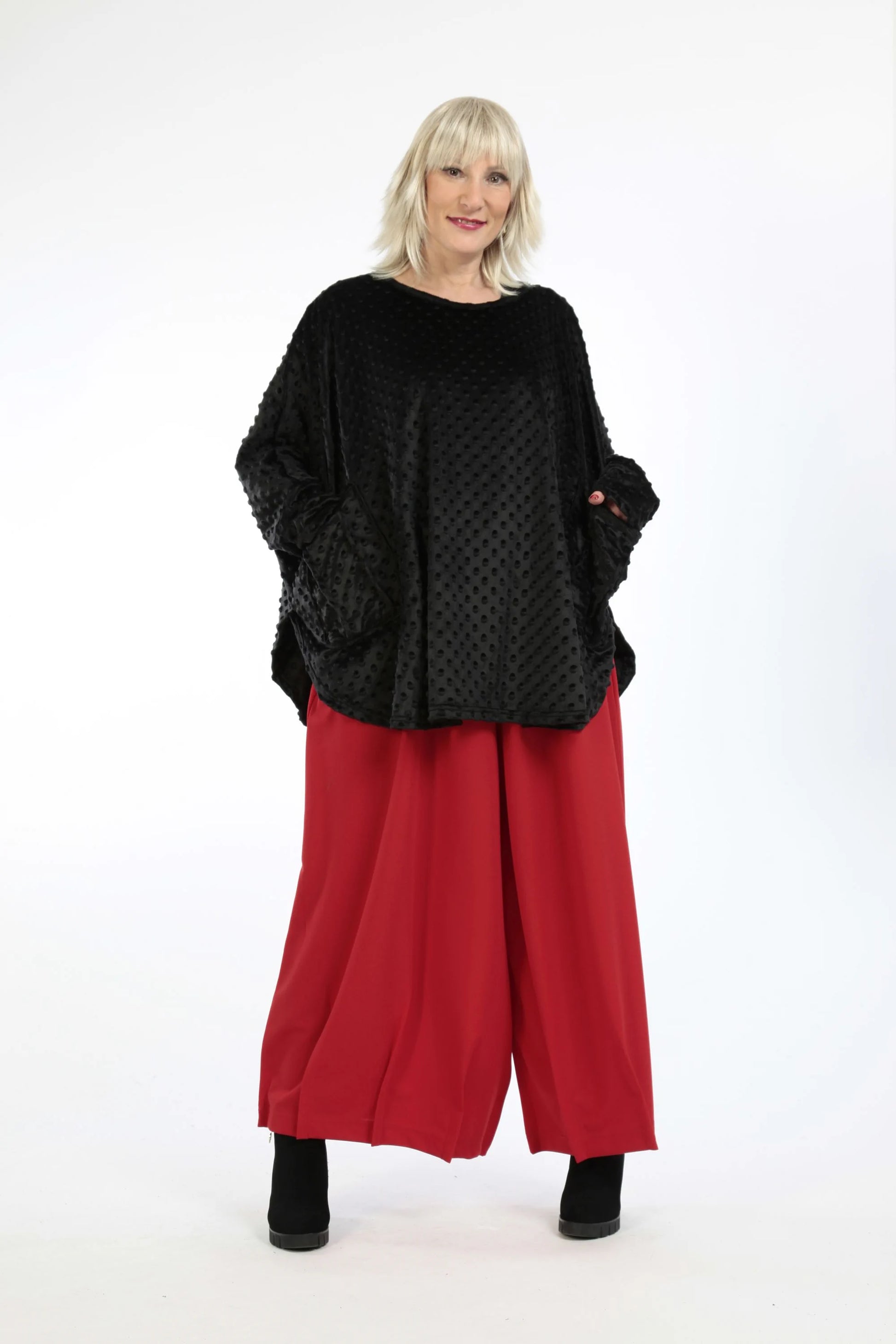  Bigshirt von AKH Fashion aus Polyester in gerundeter Form, 1207.06887, Schwarz, Ausgefallen