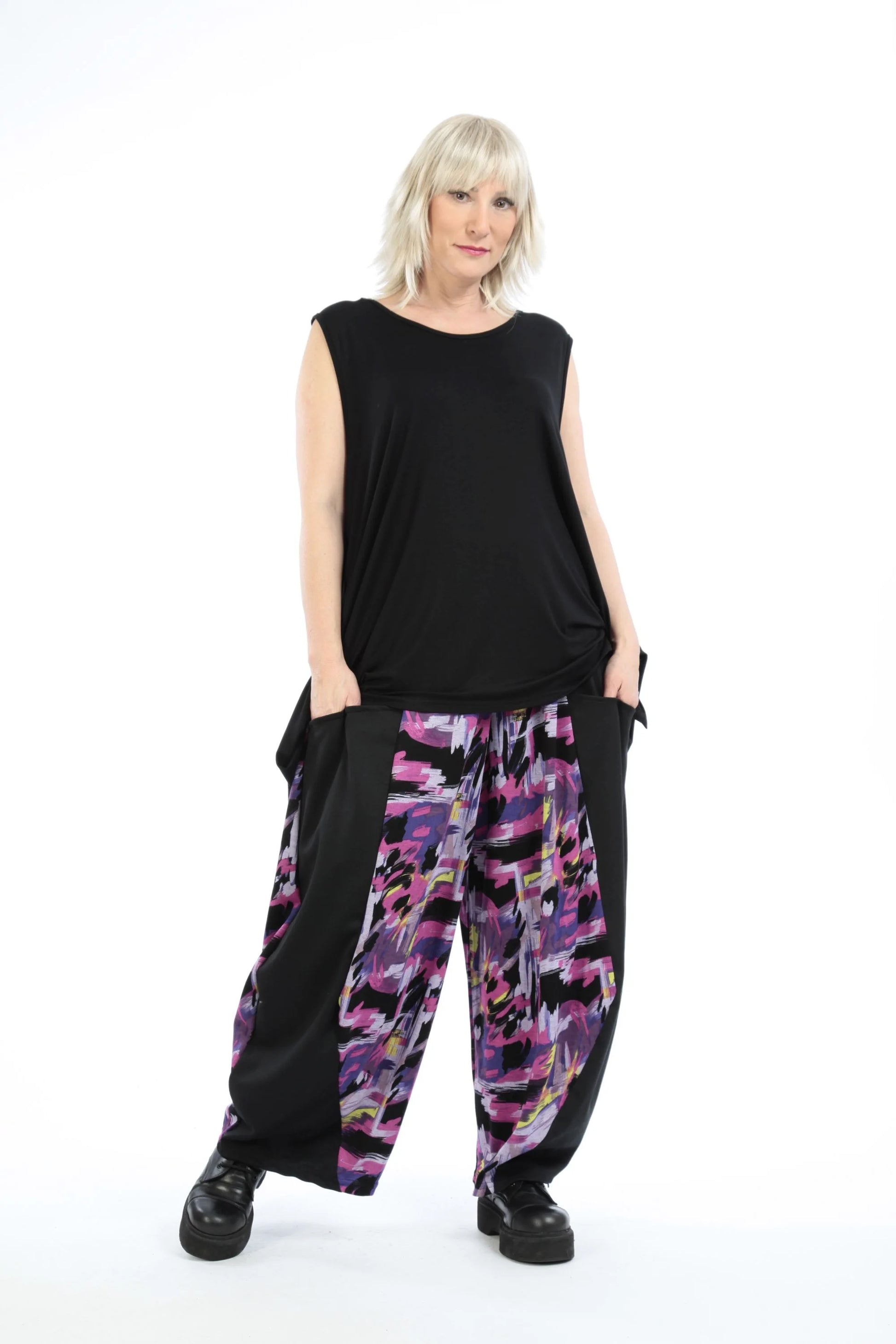  Ballonhose von AKH Fashion aus Viskose, 1211.08069, Fuchsia, Grafik, Ausgefallen, Modern