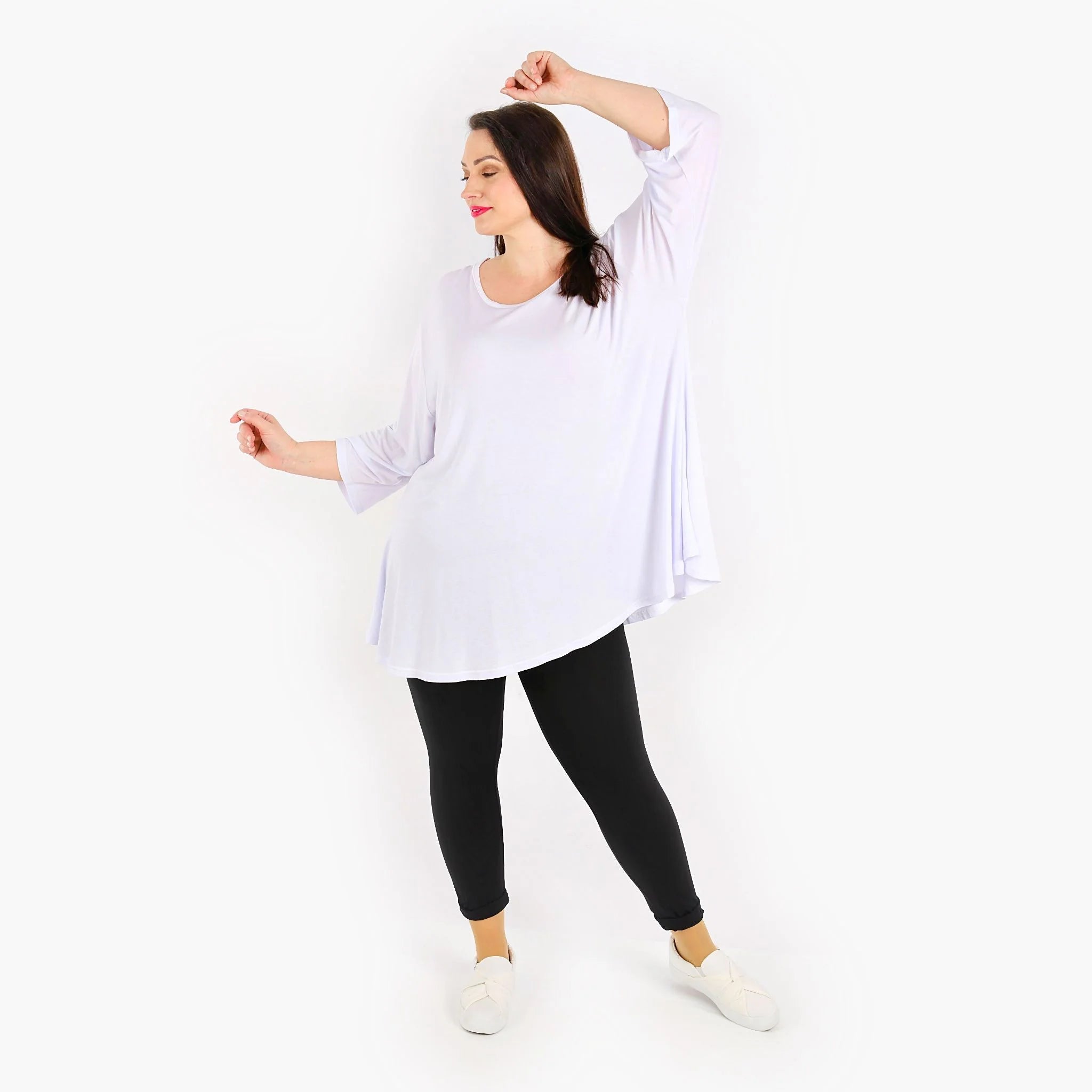  AKH Fashion Leggings in gerader Form, aus Viskose, 1233.0P100, Schwarz, Ausgefallen