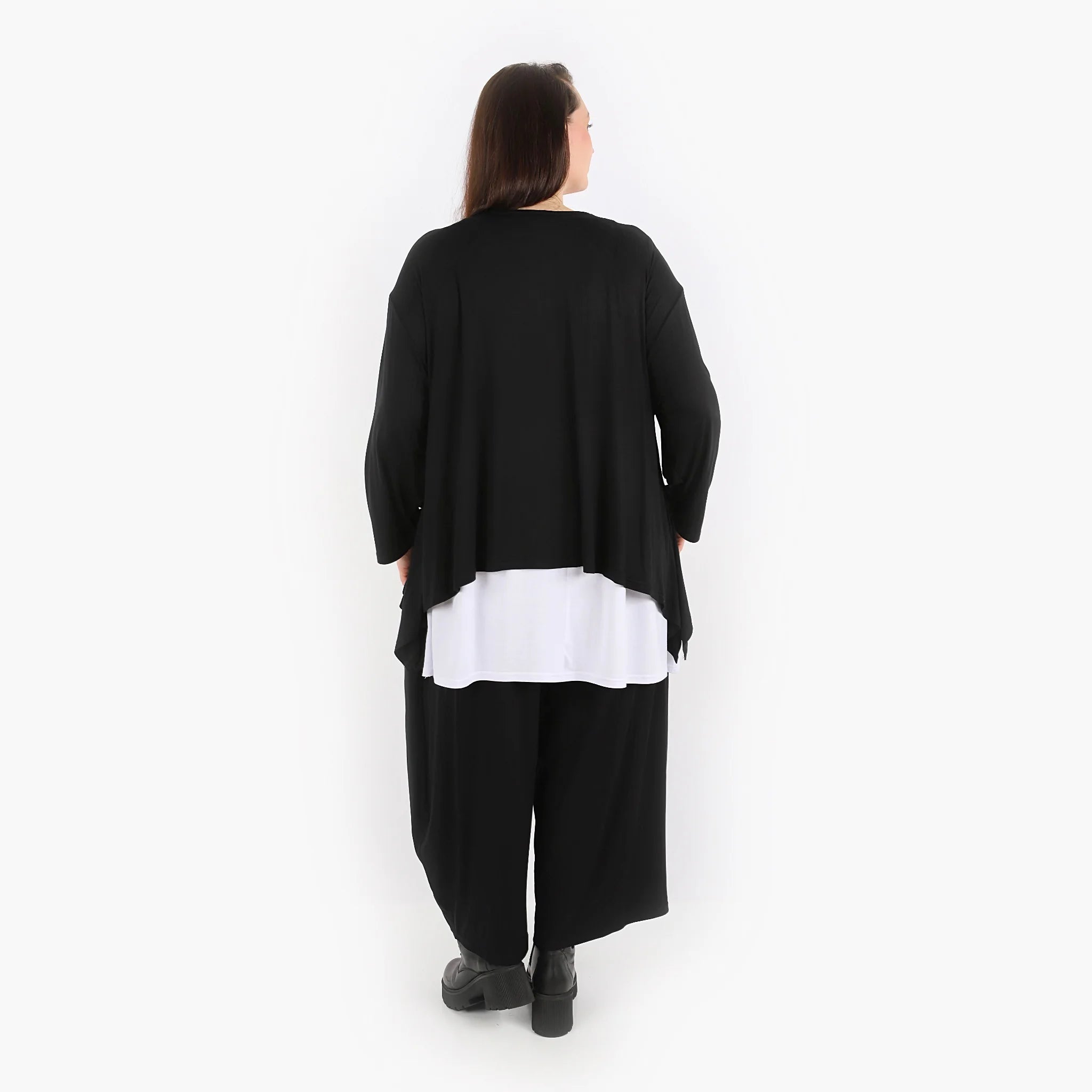  A-Form Jacke von AKH Fashion aus Viskose, 1312.00118, Schwarz, Schick, Modern, Bequem