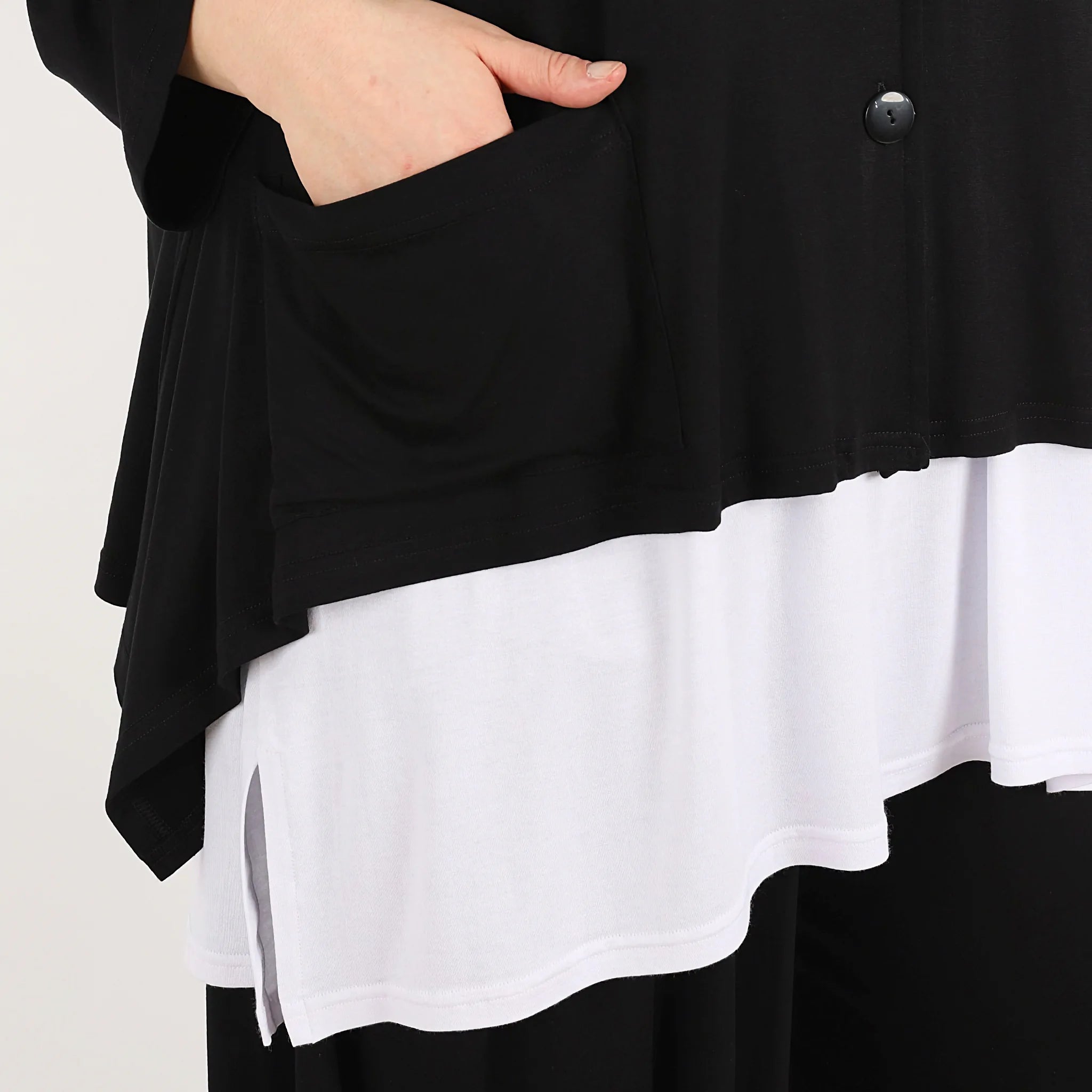  A-Form Jacke von AKH Fashion aus Viskose, 1312.00118, Schwarz, Schick, Modern, Bequem