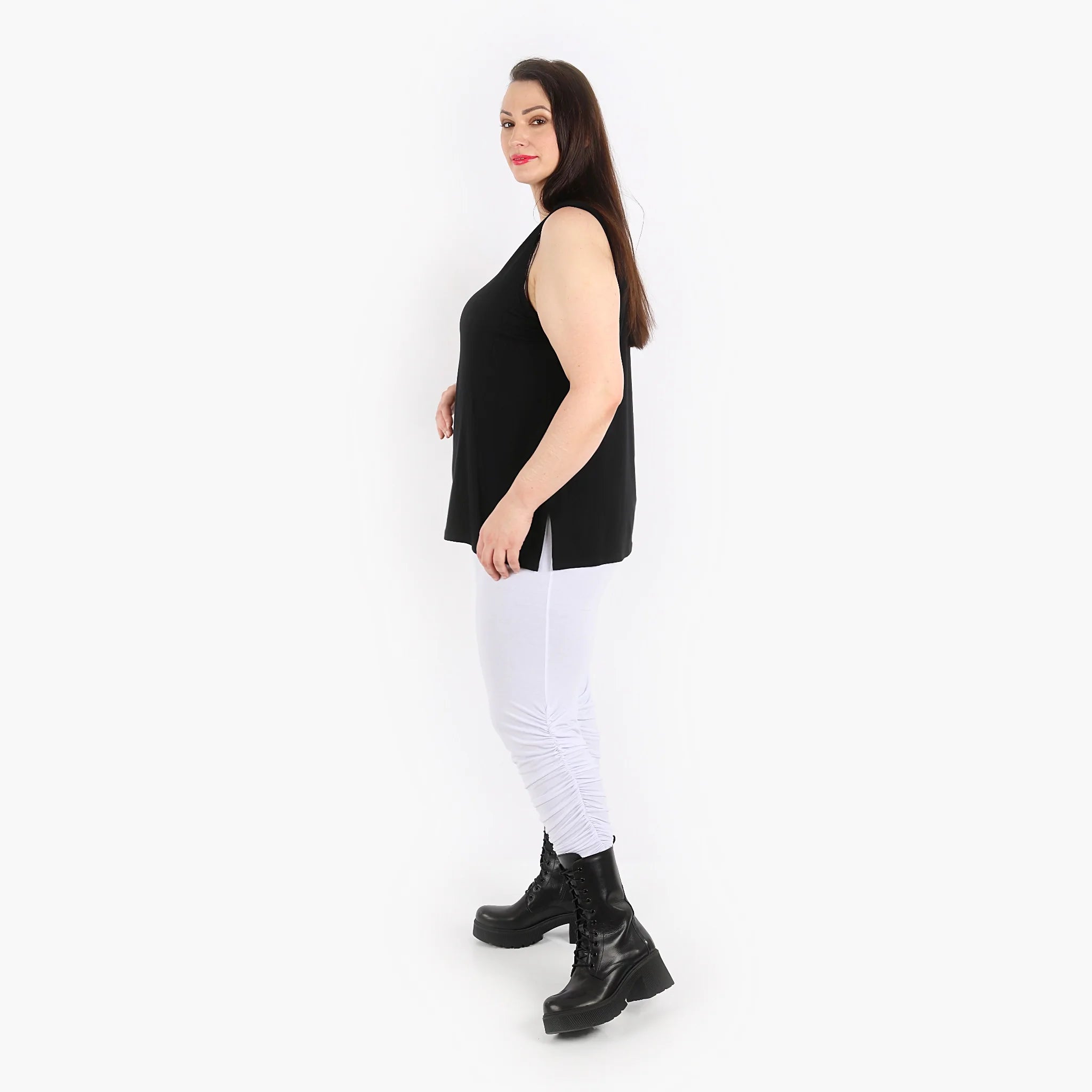  AKH Fashion Top in gerader Form, aus Viskose, 1312.00226, Schwarz, Schick, Modern, Bequem