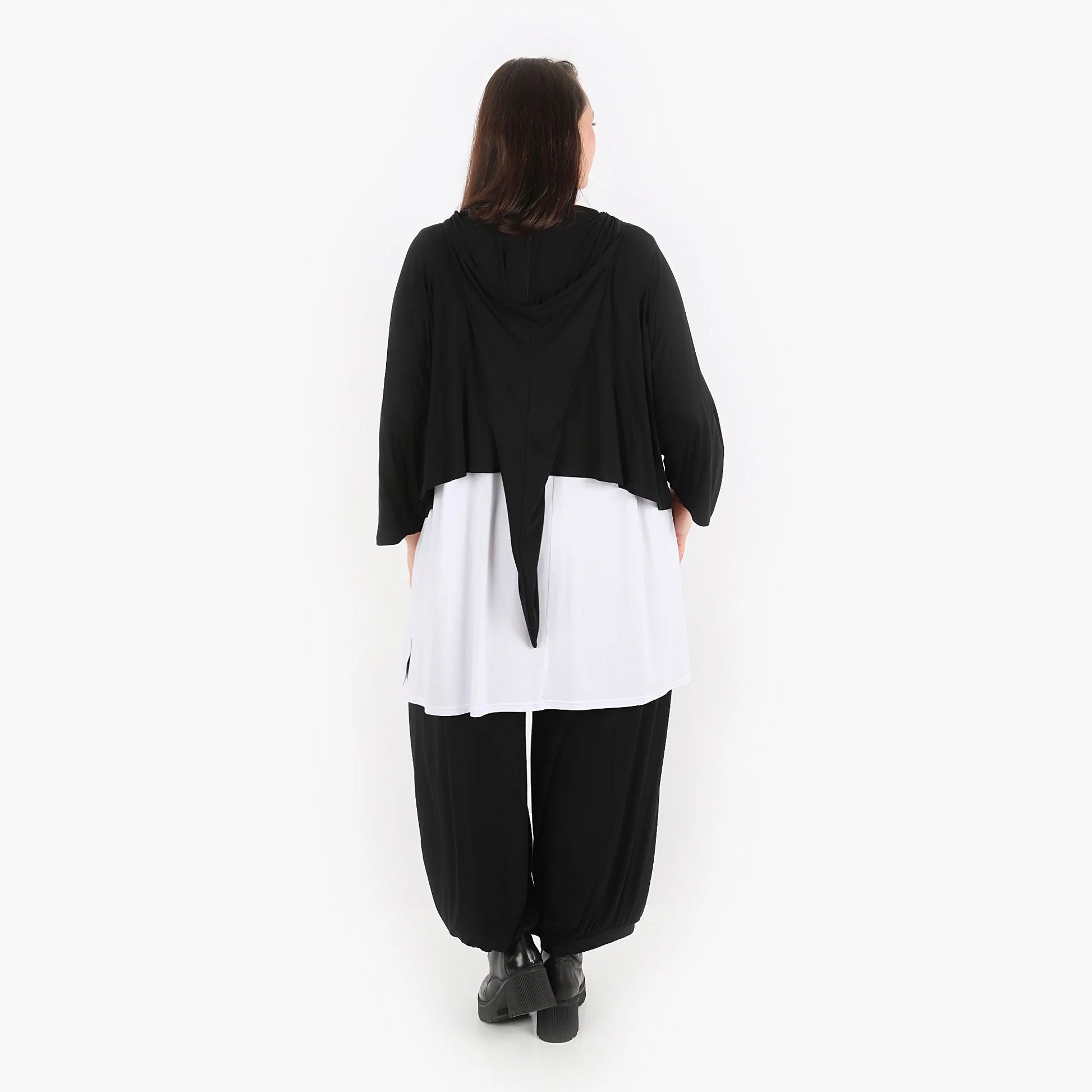  Bigshirt von AKH Fashion aus Viskose in kastiger Form, 1312.01039, Schwarz, Schick, Modern