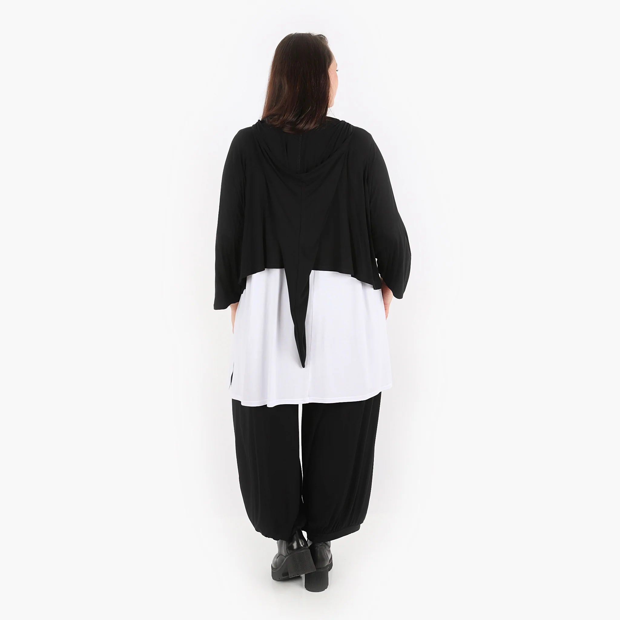  AKH Fashion Bigshirt in kastiger Form, aus Viskose, 1312.01039, Schwarz, Schick, Modern