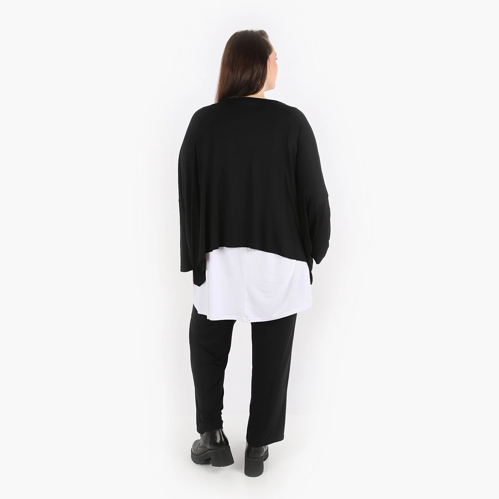  AKH Fashion Hose in gerader Form, aus Viskose, 1312.0122S, Schwarz, Schick, Modern, Bequem