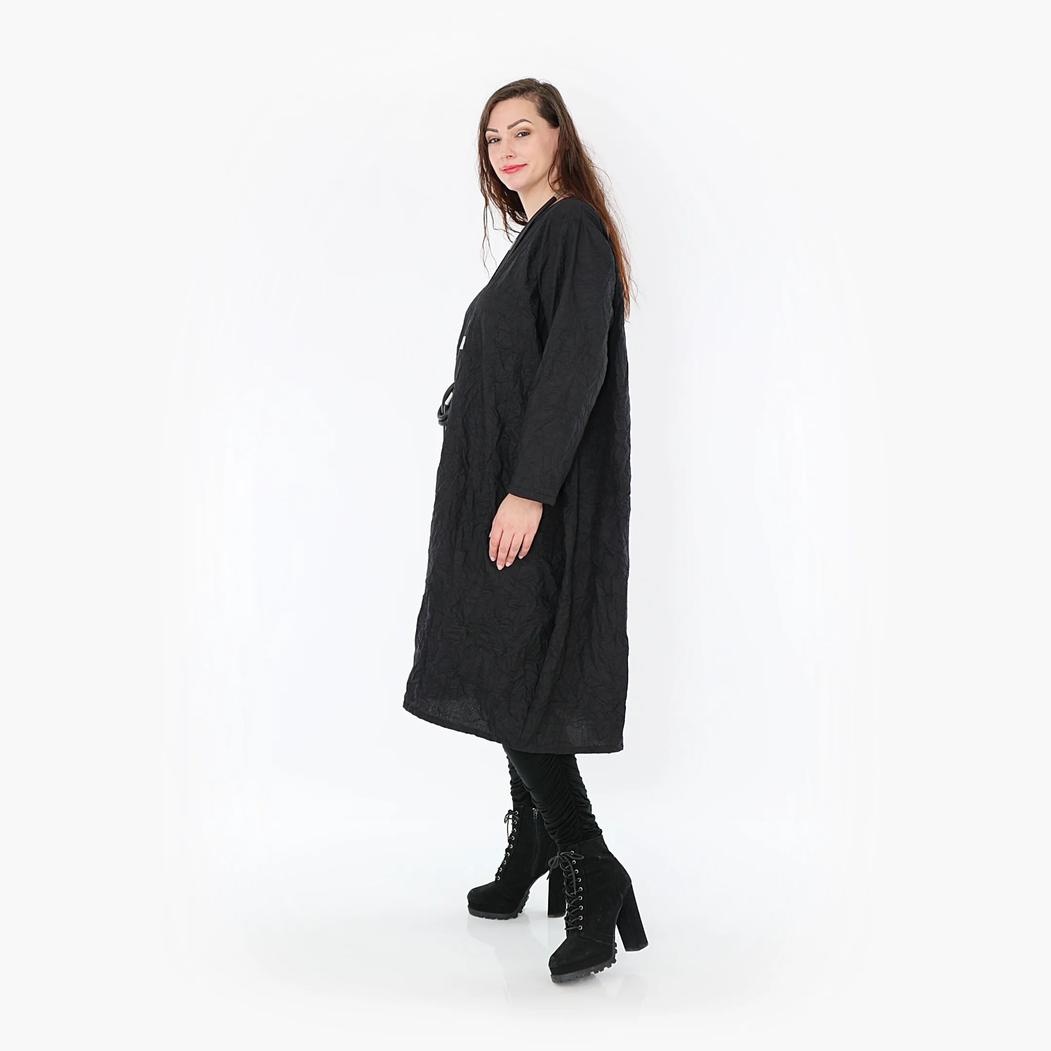  AKH Fashion Kleid in gerader Form, aus Viskose, 1372.06695, Schwarz, Schick, Modern