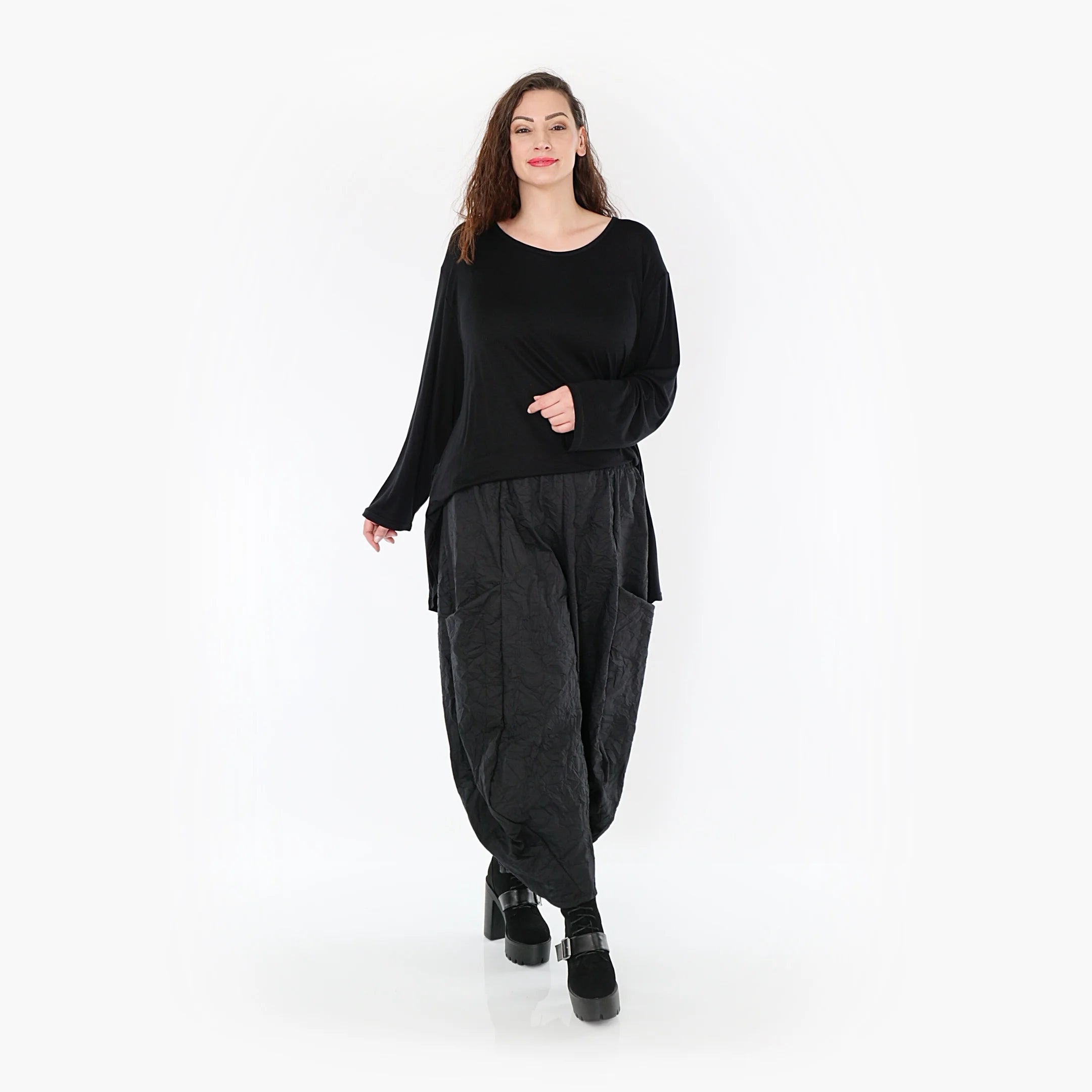  Ballonhose von AKH Fashion aus Viskose, 1372.08069, Schwarz, Schick, Modern, Bequem