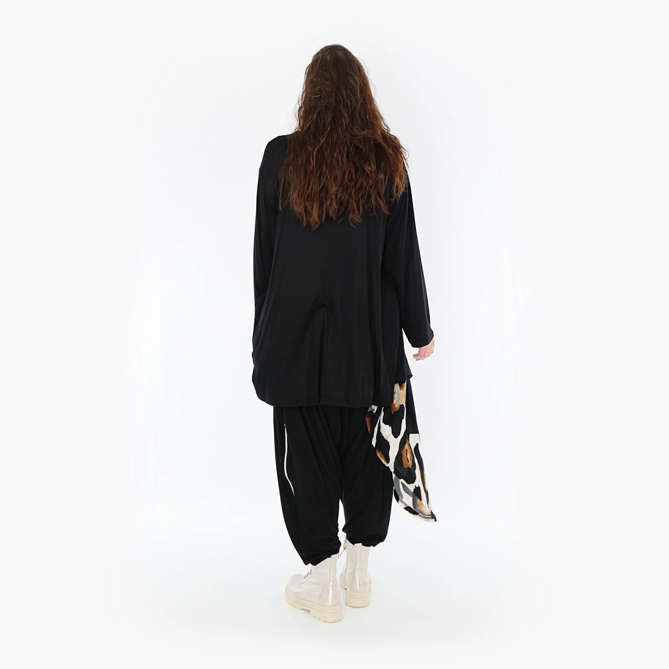  Haremshose von AKH Fashion aus Viskose, 1373.06992, Weiß-Schwarz-Cognac, Leopard, Schick