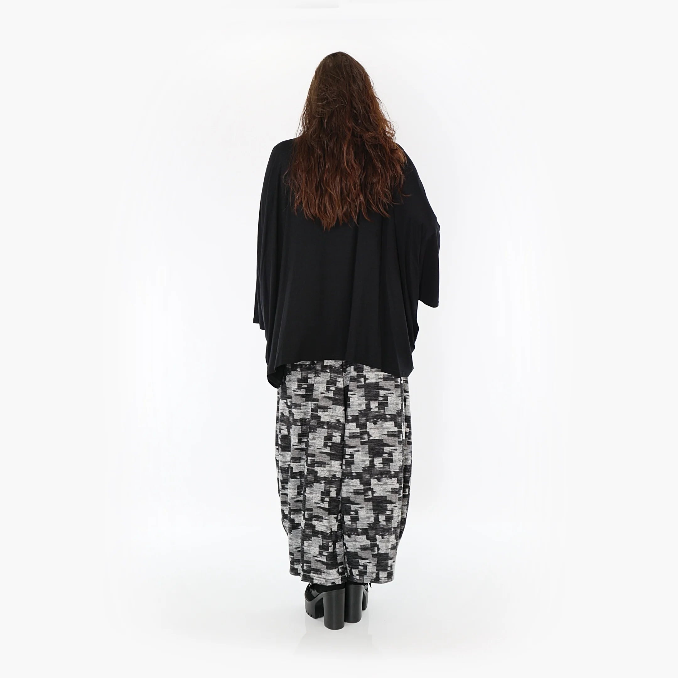  Ballonhose von AKH Fashion aus Materialmix, 1375.08069, Dunkelgrau-Grau, Kariert, Schick