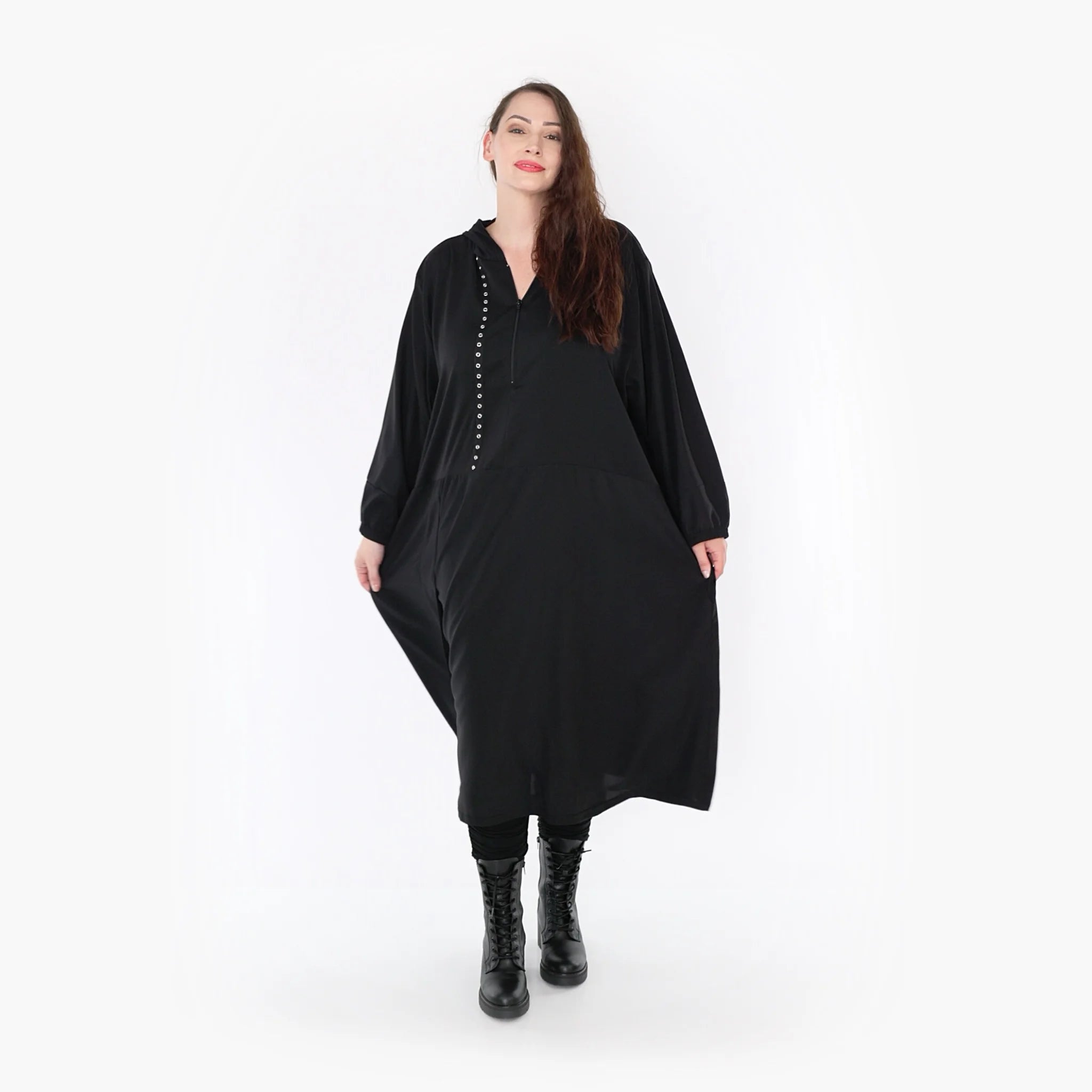  Ballonkleid von AKH Fashion aus Viskose, 1325.06983, Schwarz, Schick, Modern, Bequem