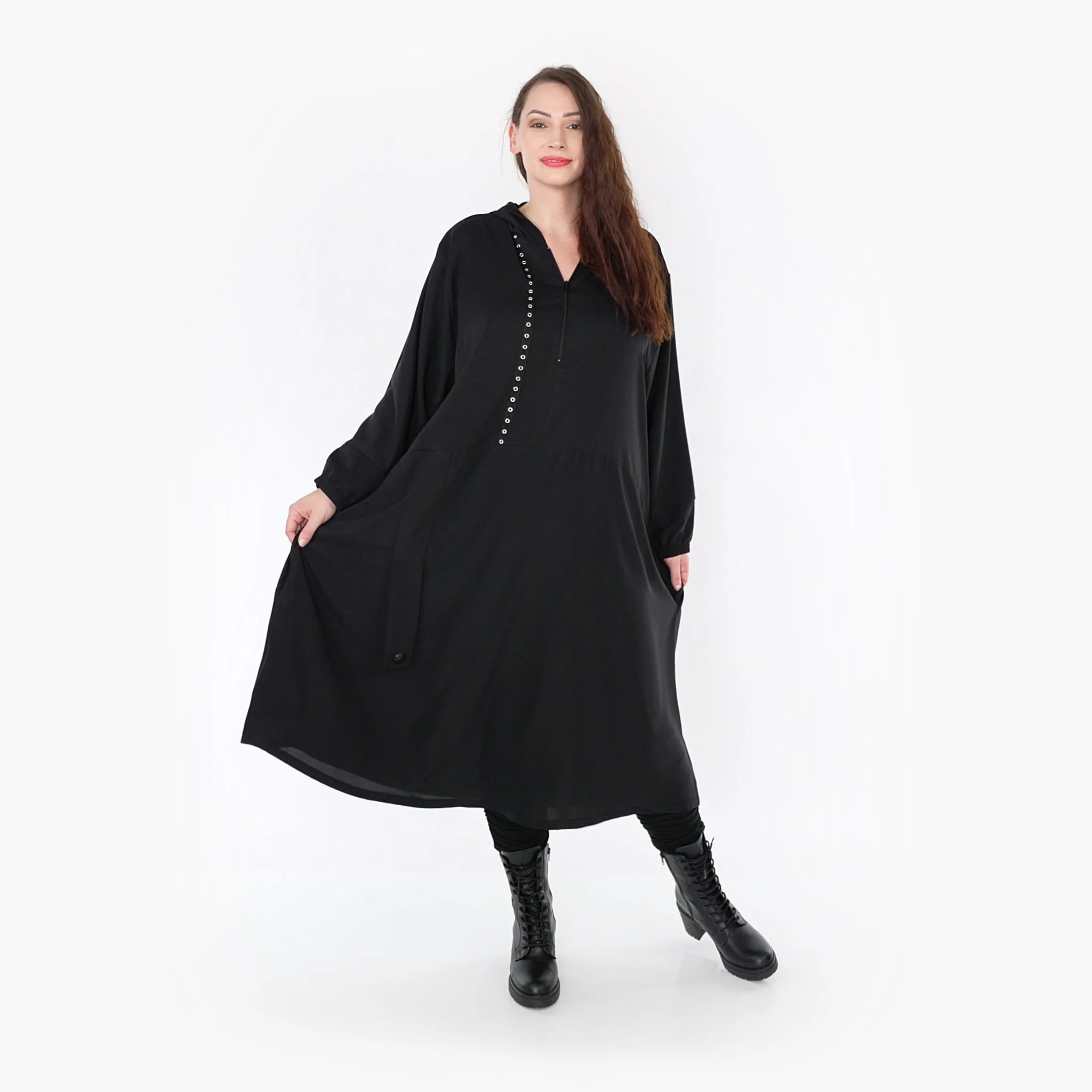  Ballonkleid von AKH Fashion aus Viskose, 1325.06983, Schwarz, Schick, Modern, Bequem