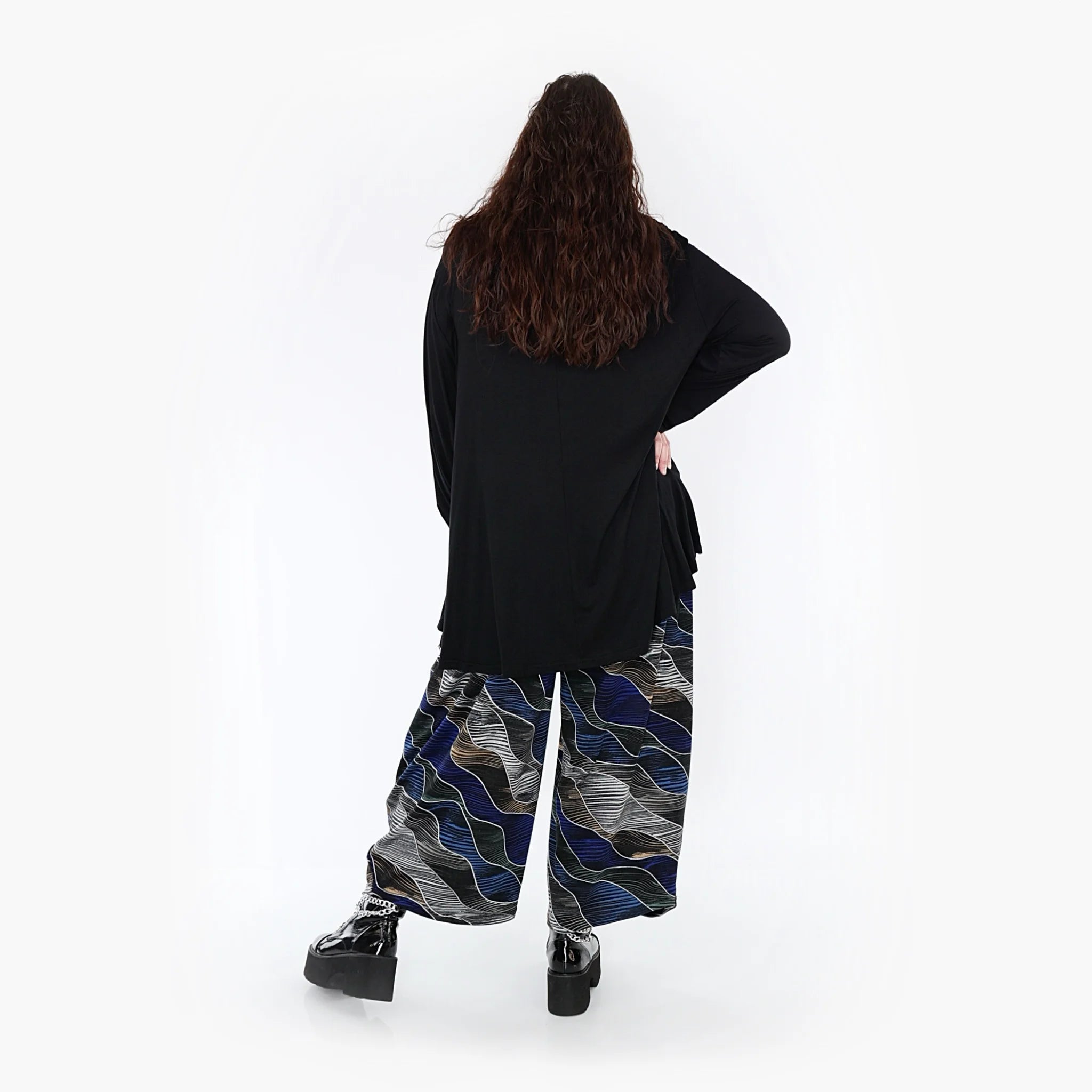  Ballonhose von AKH Fashion aus Materialmix, 1334.08069, Blau-Grau, Farbmix, Schick