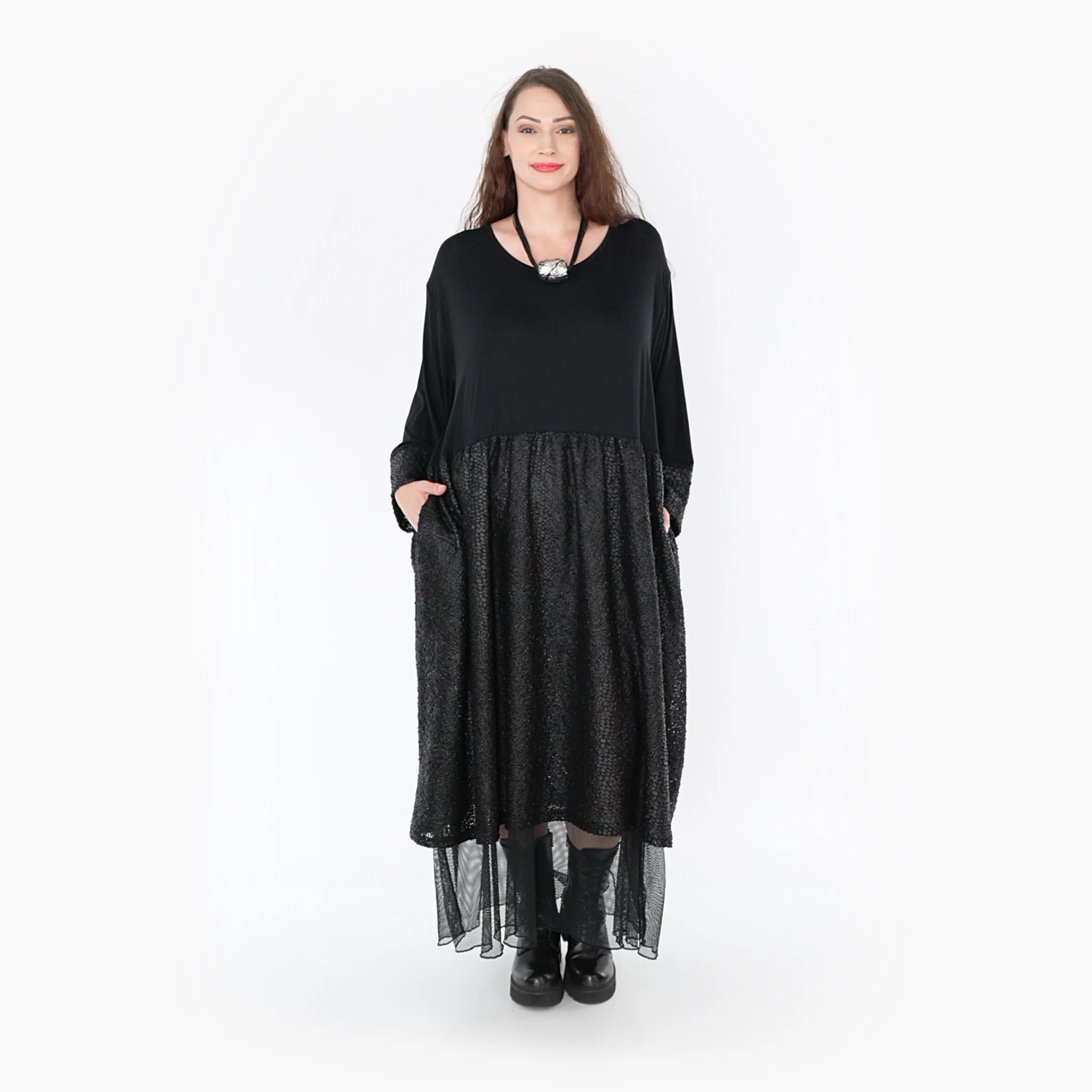  Ballonkleid von AKH Fashion aus Viskose, 1339.06967, Schwarz, Schick, Modern, Bequem