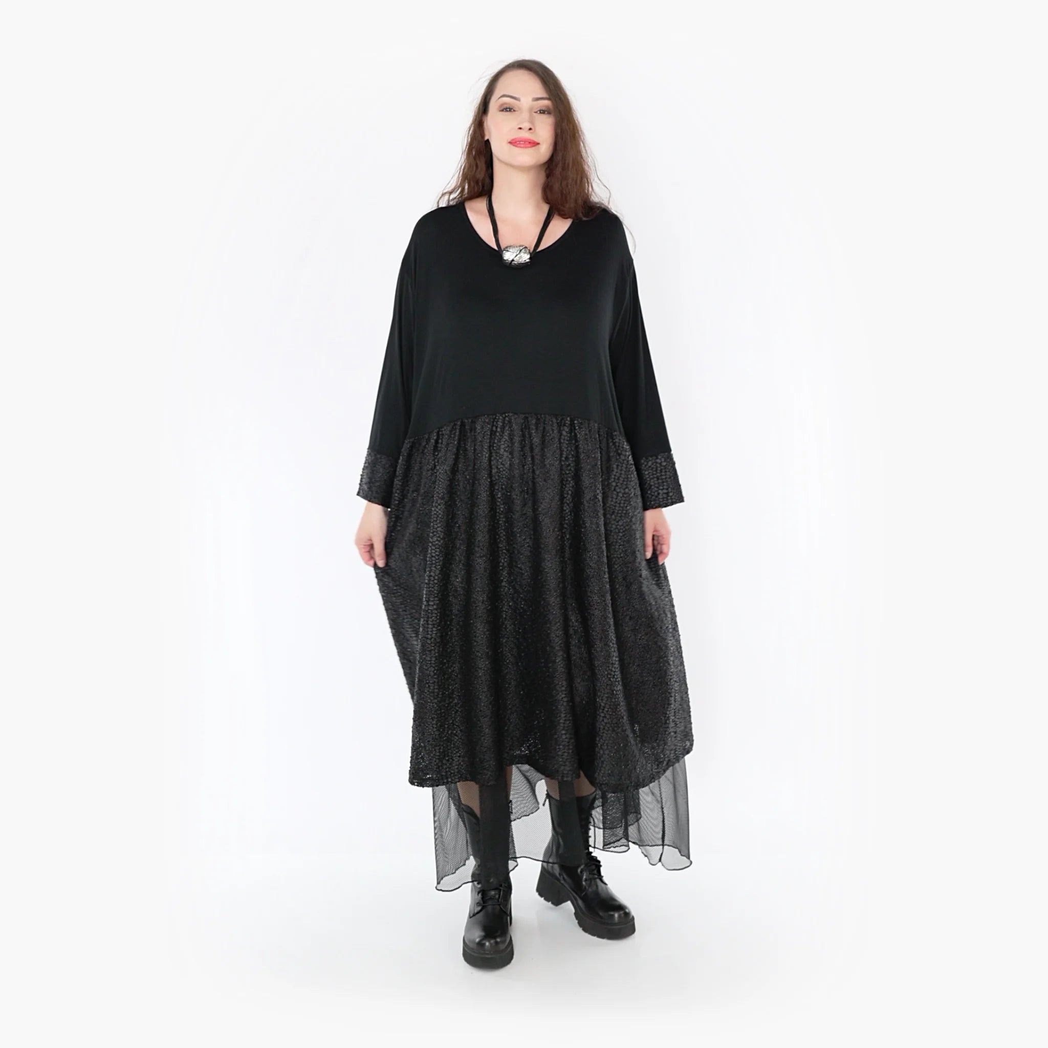  Ballonkleid von AKH Fashion aus Viskose, 1339.06967, Schwarz, Schick, Modern, Bequem