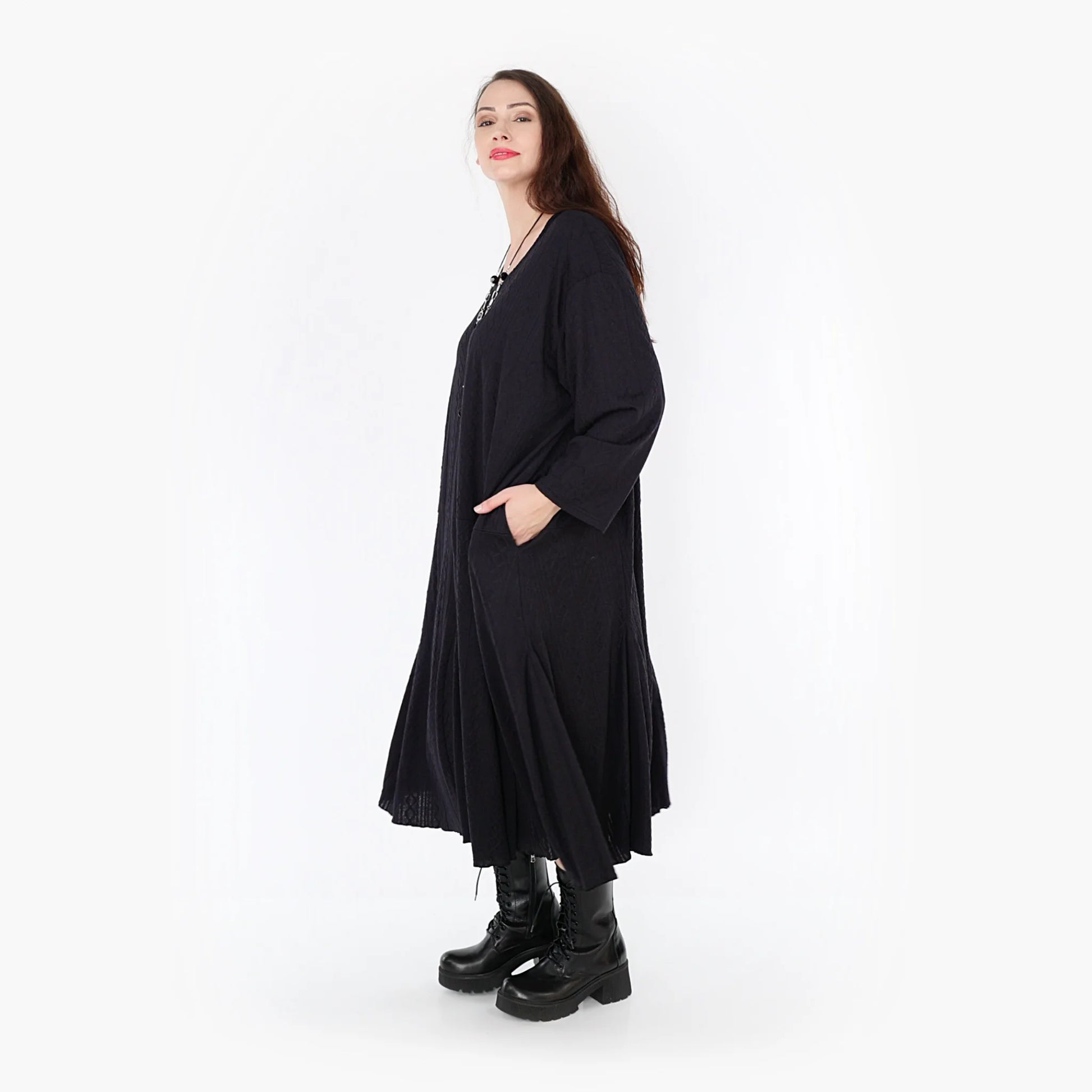  A-Form Kleid von AKH Fashion aus Viskose, 1340.06972, Schwarz, Unifarben, Schick, Modern