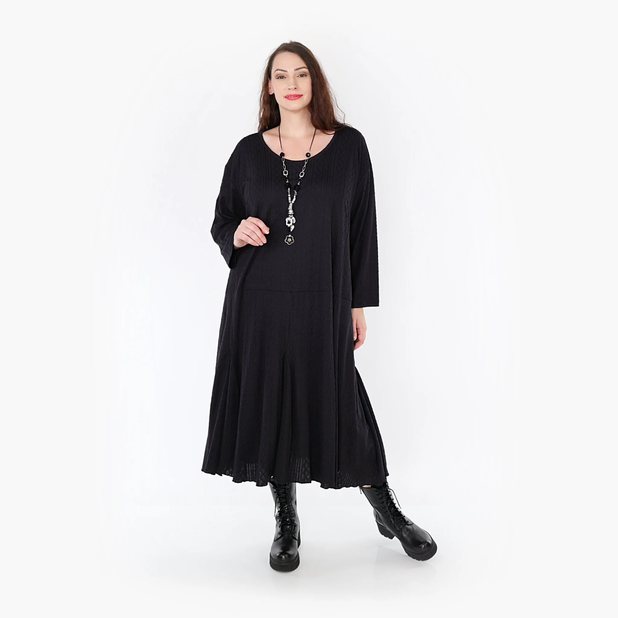  A-Form Kleid von AKH Fashion aus Viskose, 1340.06972, Schwarz, Schick, Modern, Bequem