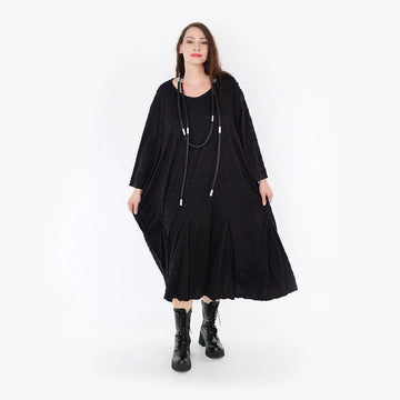  A-Form Kleid von AKH Fashion aus Viskose, 1341.06972, Schwarz, Unifarben, Schick, Modern