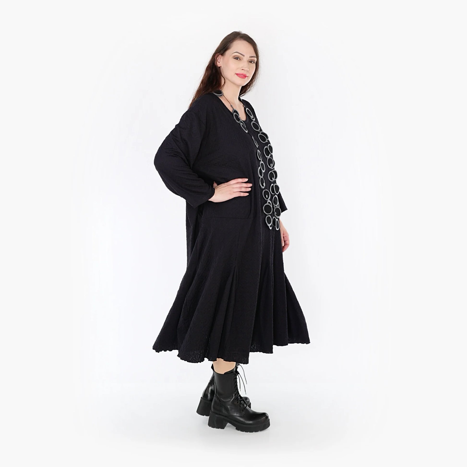  A-Form Kleid von AKH Fashion aus Viskose, 1342.06972, Schwarz, Unifarben, Schick, Modern