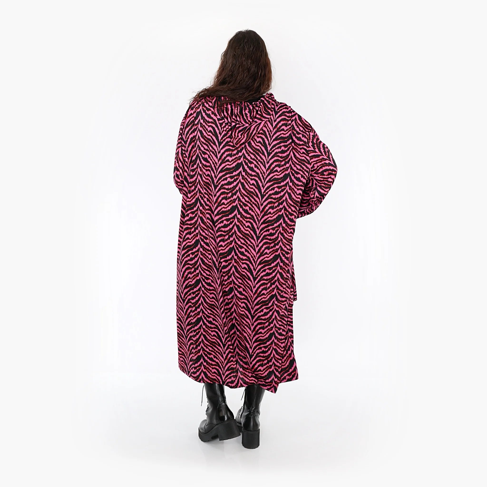  Ballonmantel von AKH Fashion aus Viskose, 1344.06976, Fuchsia-Schwarz, Schick, Modern