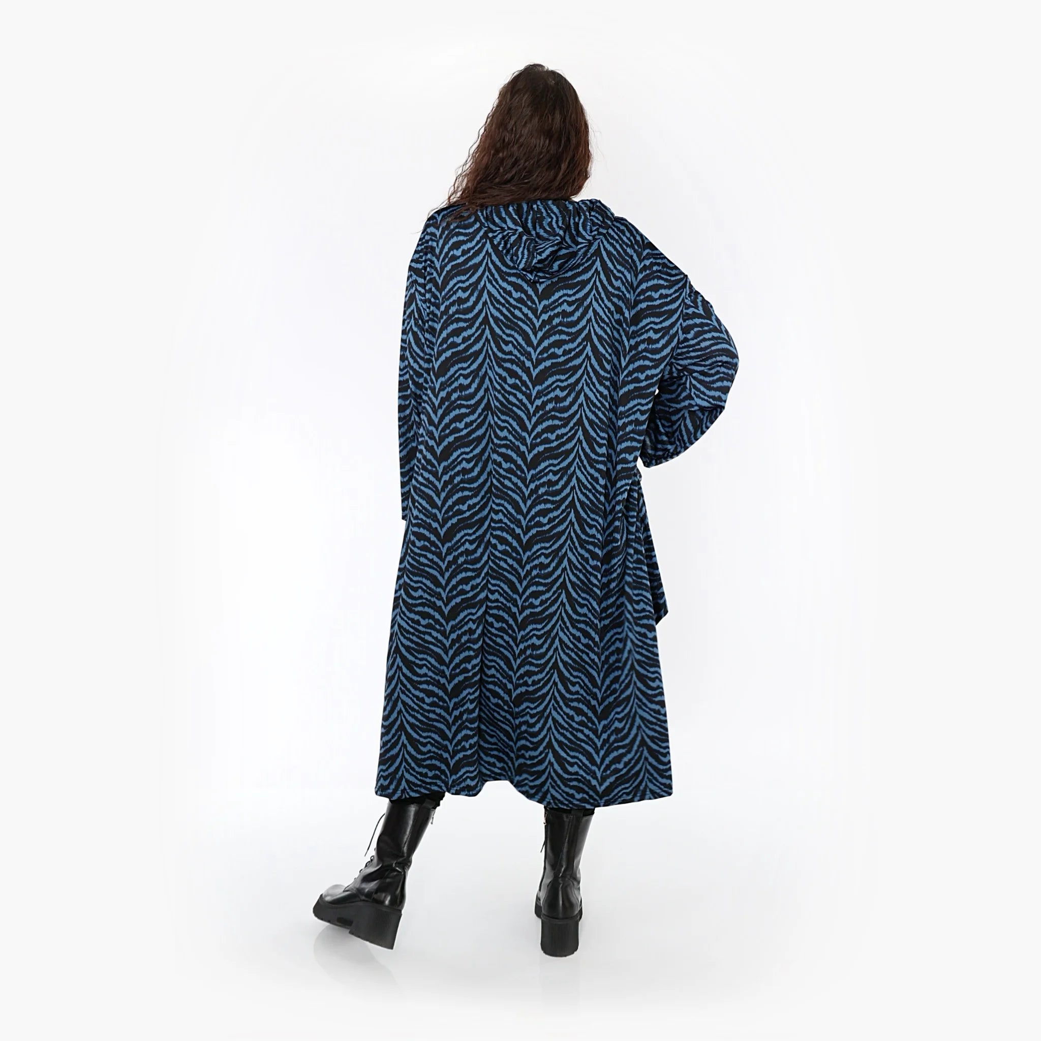  Ballonmantel von AKH Fashion aus Viskose, 1344.06976, Petrol-Schwarz, Schick, Modern