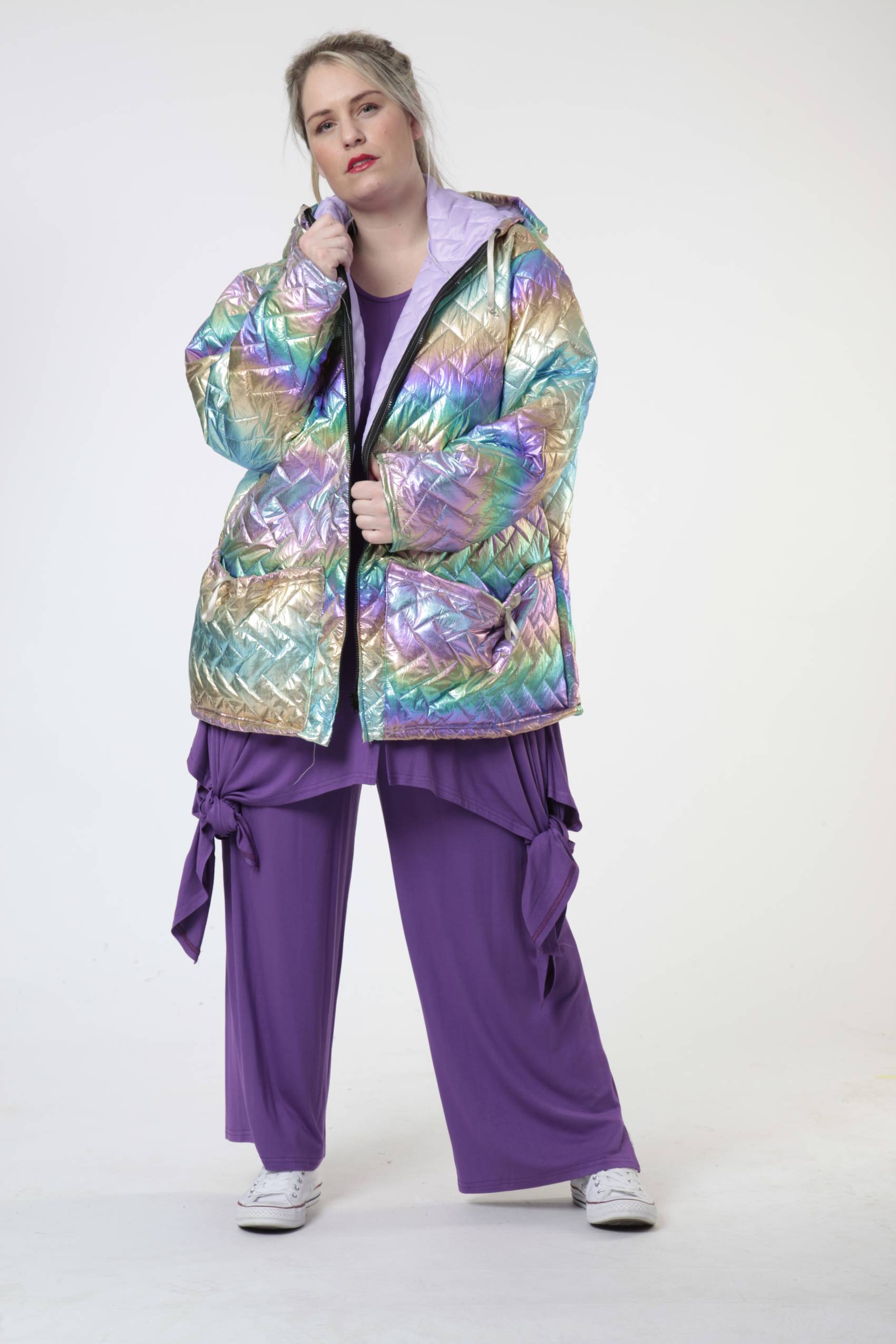  Jacke von AKH Fashion aus Polyester in gerader Form, 0608.06686, Multicolor, Ausgefallen