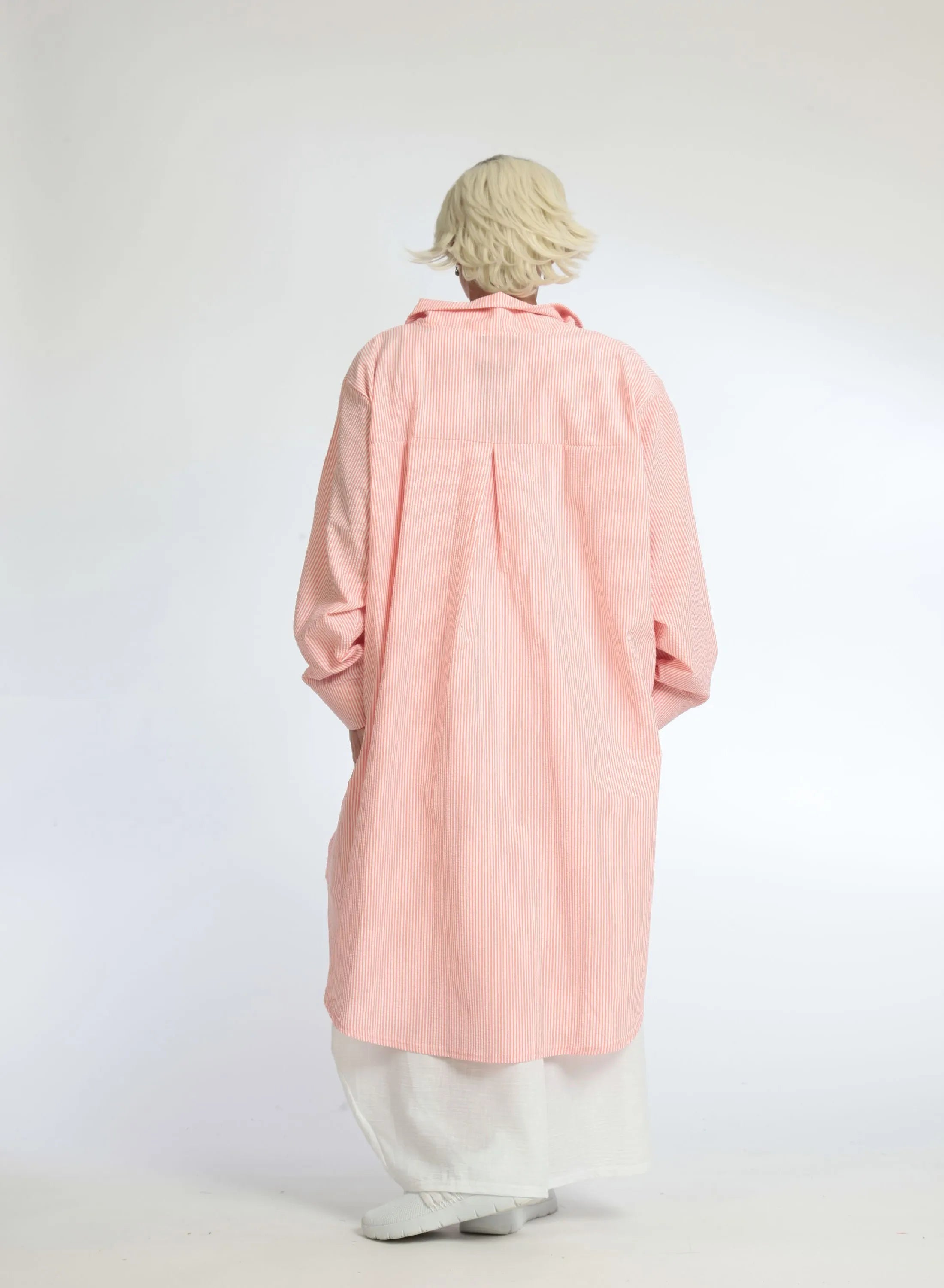  AKH Fashion Bluse in gerundeter Form, aus Baumwolle, 1058.06676, Orange, Schick, Modern